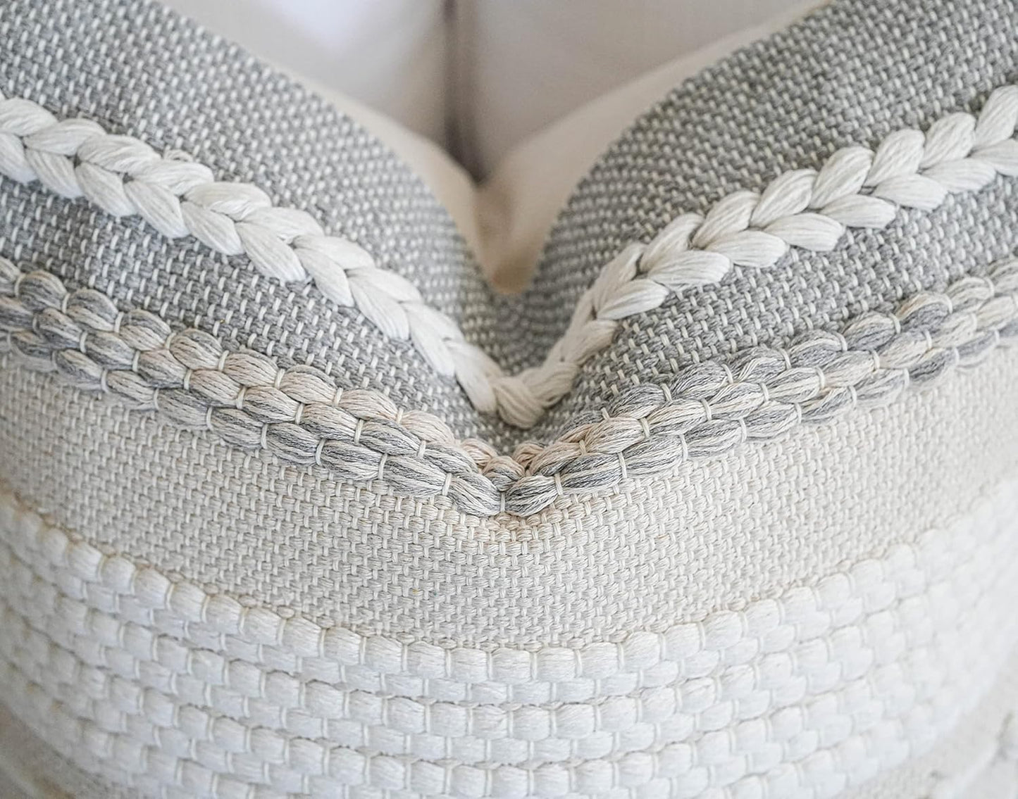 Blue Boho Decorative Throw Pillow Cover 20x20