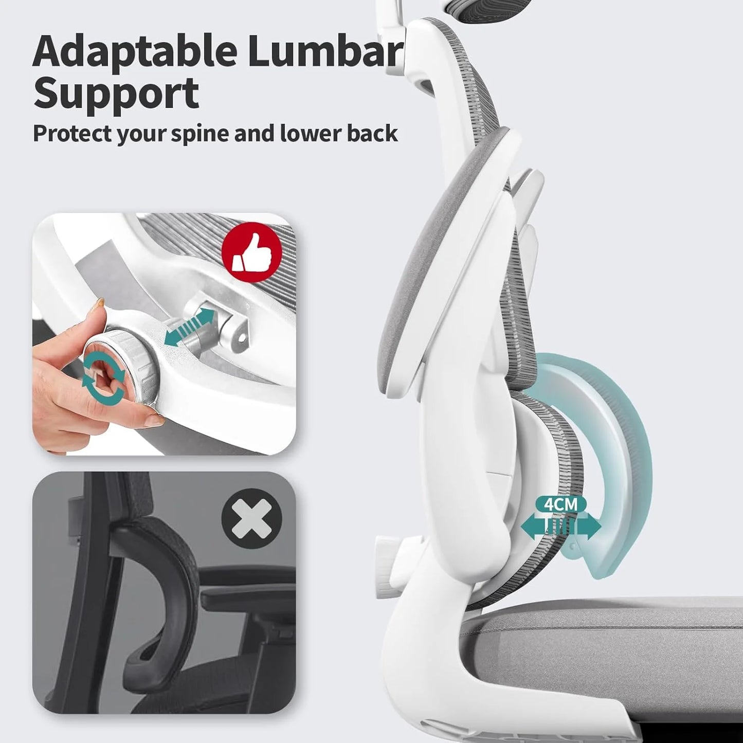 TRALT Office Chair Ergonomic Desk Chair 330 lbs Home Gaming Chair with Wheels