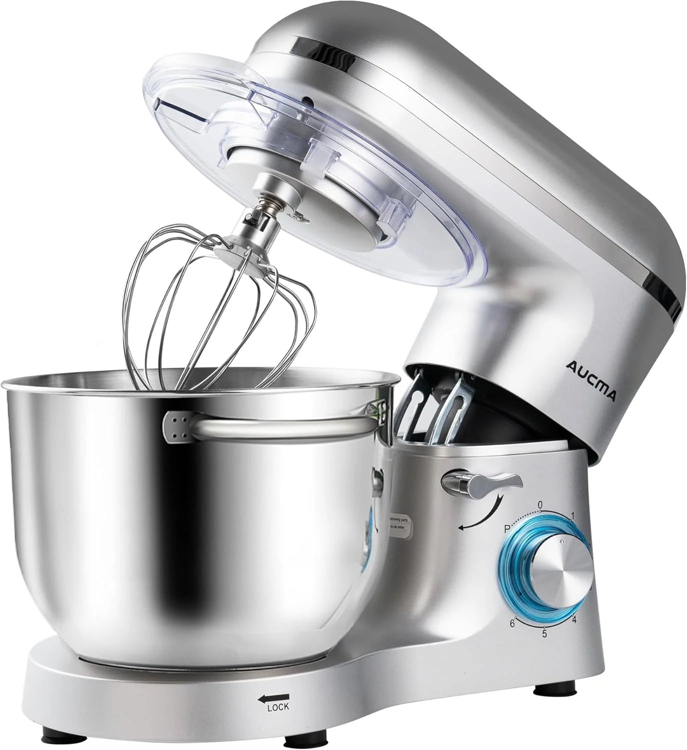 Aucma Stand Mixer,6.5-QT 660W 6-Speed Tilt-Head Food Mixer, Kitchen Electric Mixer with Dough Hook
