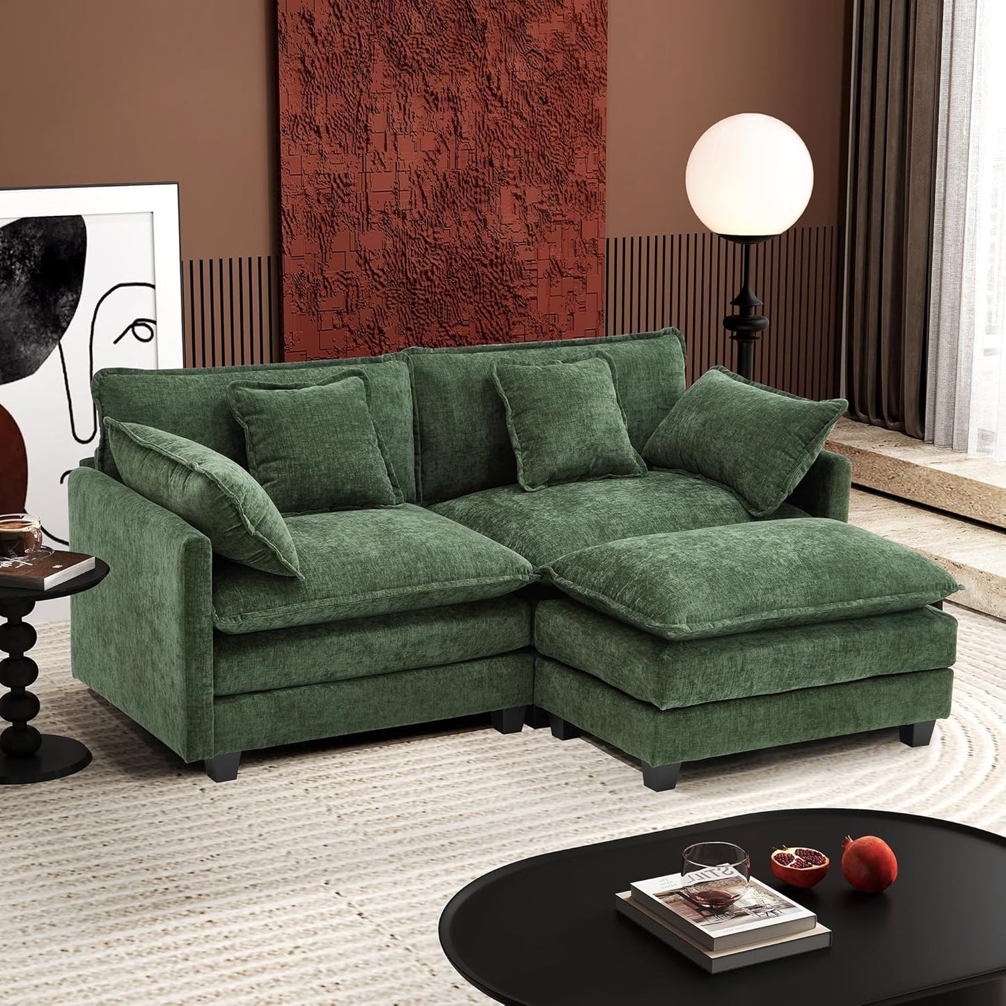 ihanherry 146-inch U-shaped modern sofa modular area cloud sofa