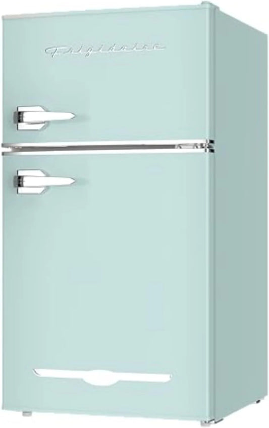 Frigidaire Retro Mini Fridge with Freezer & Side Bottle Opener-Small 2 Door Refrigerator for Office Bar or College Dorm Room-3.1 Cu Ft – 19”"D x 20.5" W x 33.5" H