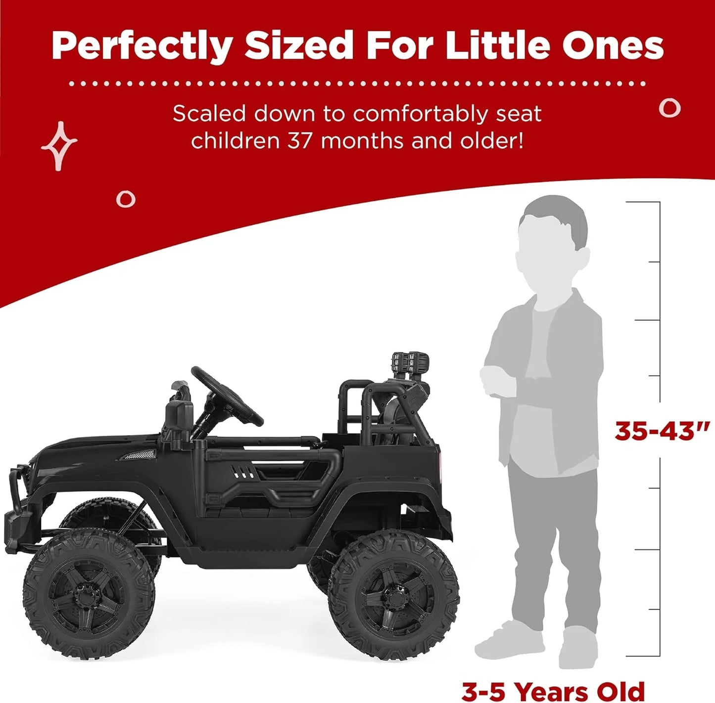 Best Choice Products 12V Kids Ride-On Truck Car with Spring Suspension and LED Lights