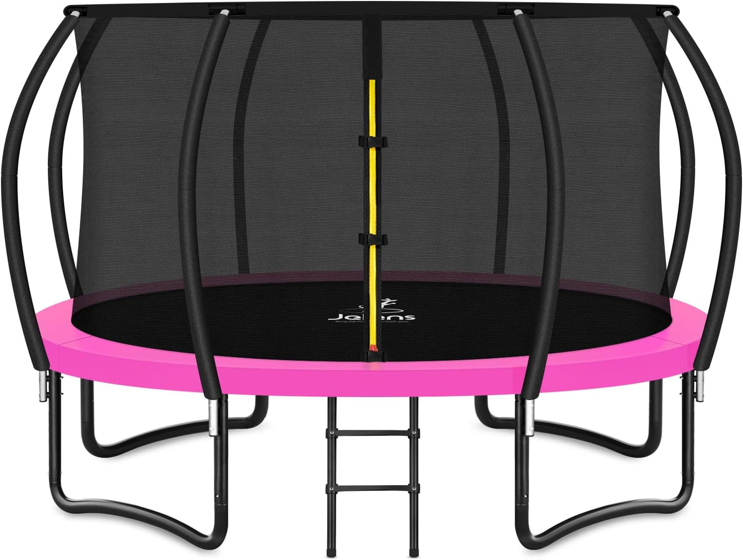 Trampoline 8FT 10FT 12FT 14FT 16FT, Recreational Trampolines with Enclosure Net and Ladder, Outdoor Anti-Rust Trampolines for Kids and Adults, ASTM Approved