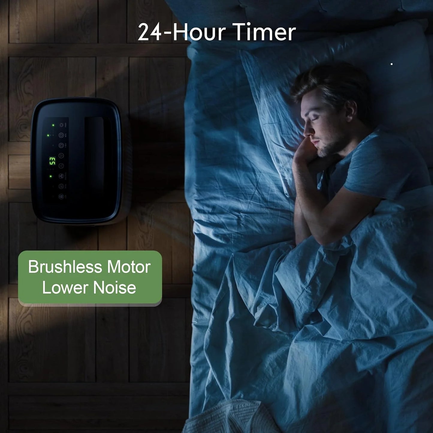 Waykar 2000 Sq. Ft Dehumidifier for Home and Basements, with Auto or Manual Drainage, 0.66 Gallon Water Tank Capacity