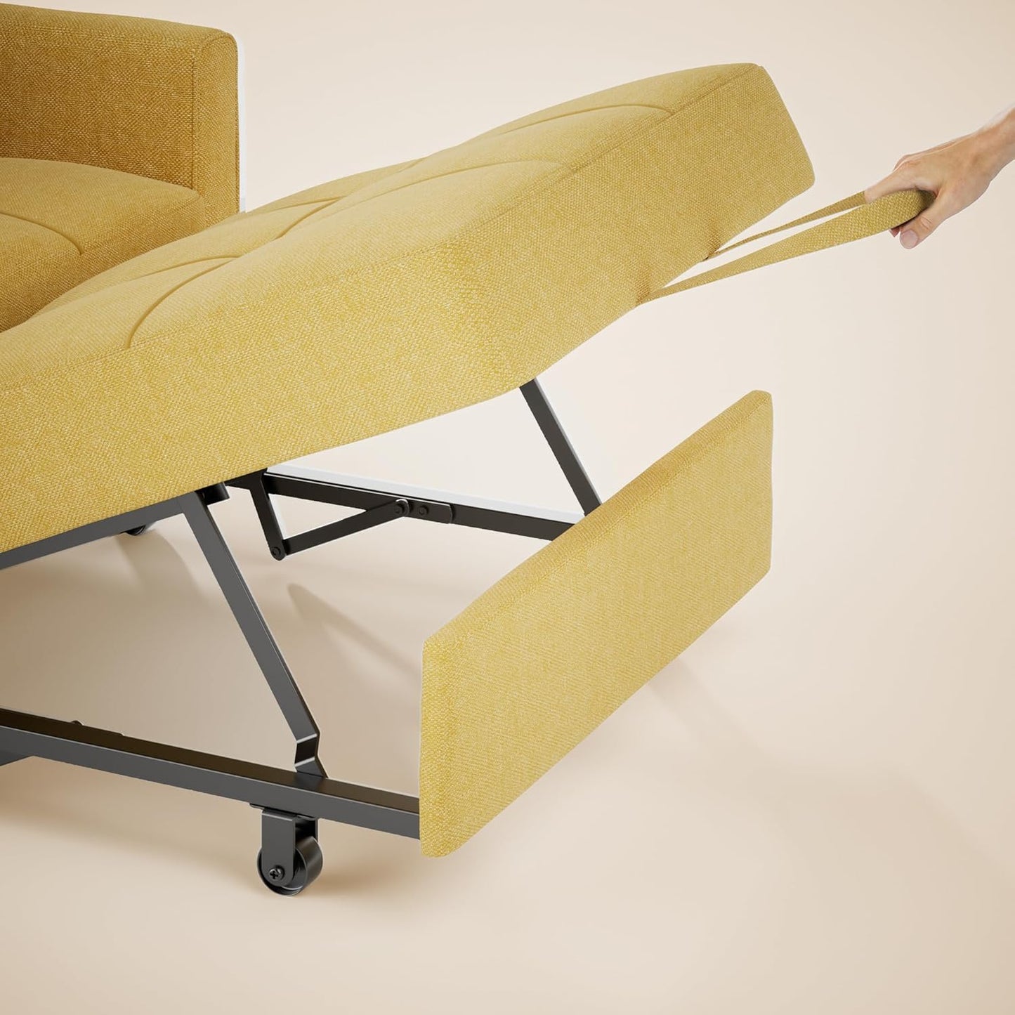 Sofa Bed Chair 3 in 1 Convertible, Pullout Single Sleeper Chair Bed with Adjustable Backrest, Spacious Multifunctional Sofa Couches