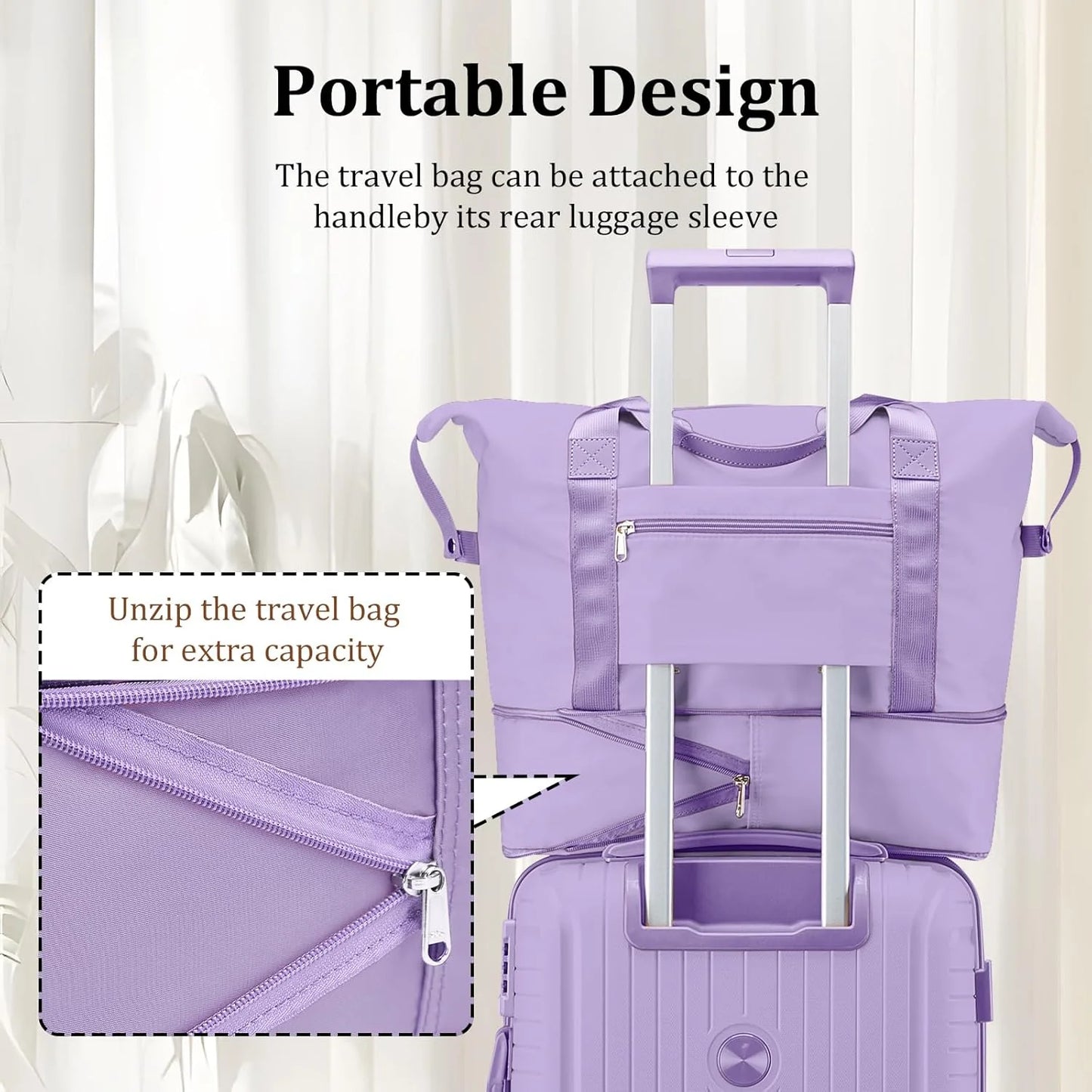 5-piece PP hardshell lightweight travel carry-on luggage set with dual spinner wheels and TSA lock