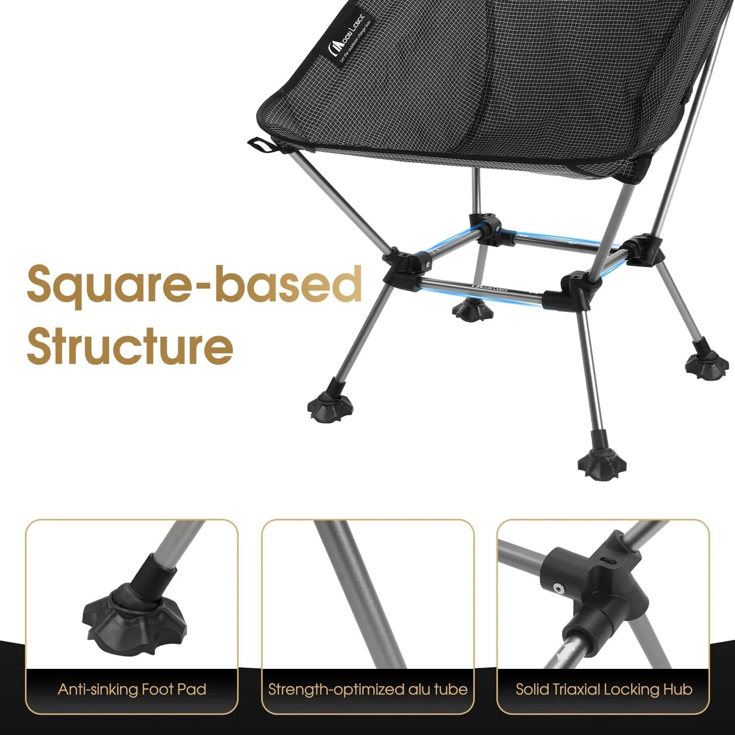 Portable Camping Chair Plus Folding Chair for Backpacking and Hiking
