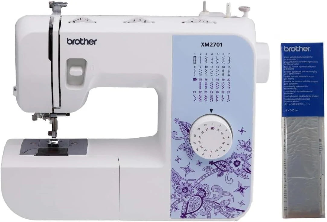 Brother XM2701 Sewing Machine, Lightweight, Full Featured, 27 Stitches, 6 Included Feet