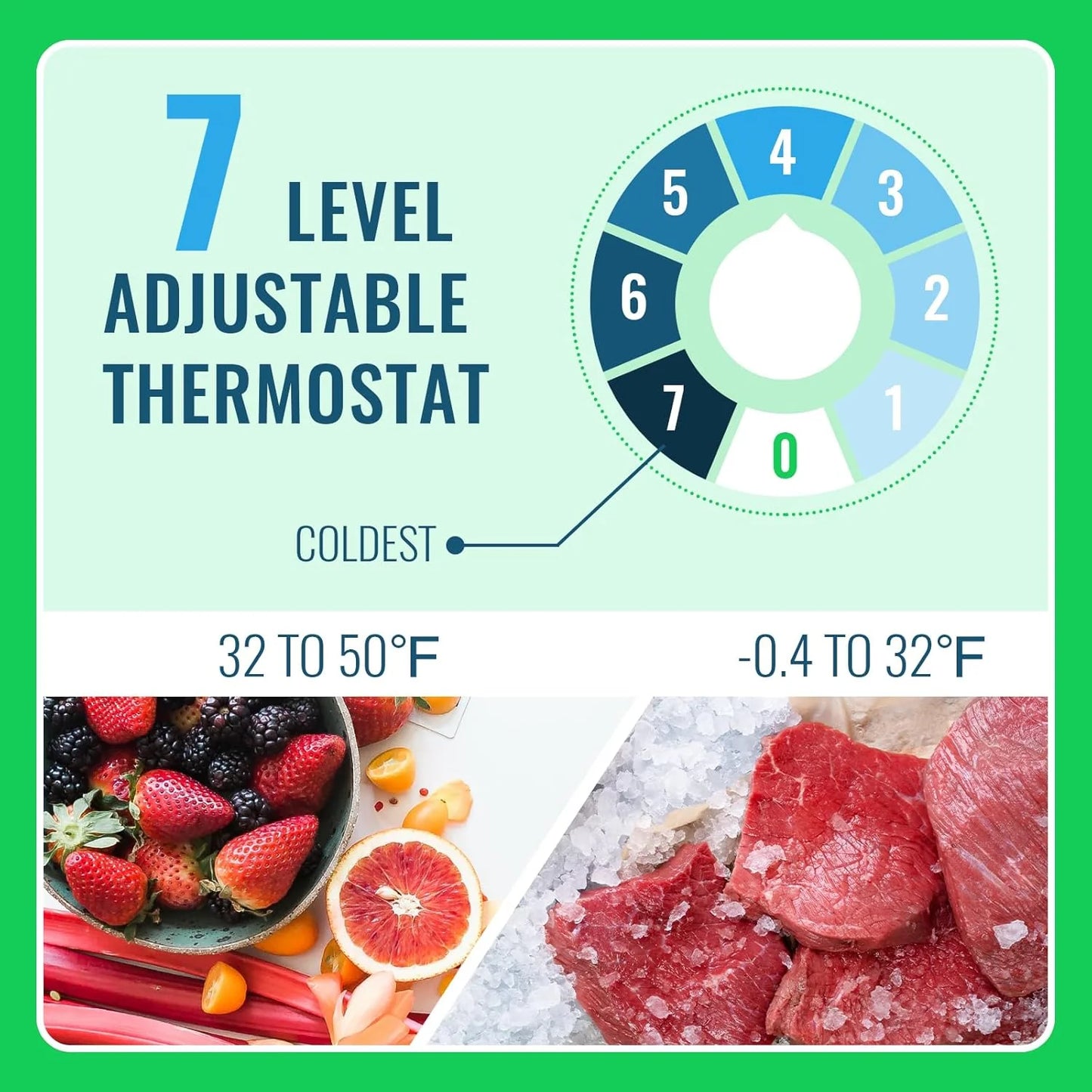 2.4 Cu.Ft Mini Fridge with Freezer & Double Door Small Tiny Size Refrigerator with 7 Temperature Control Knob Only Suitable for One Person Use Black