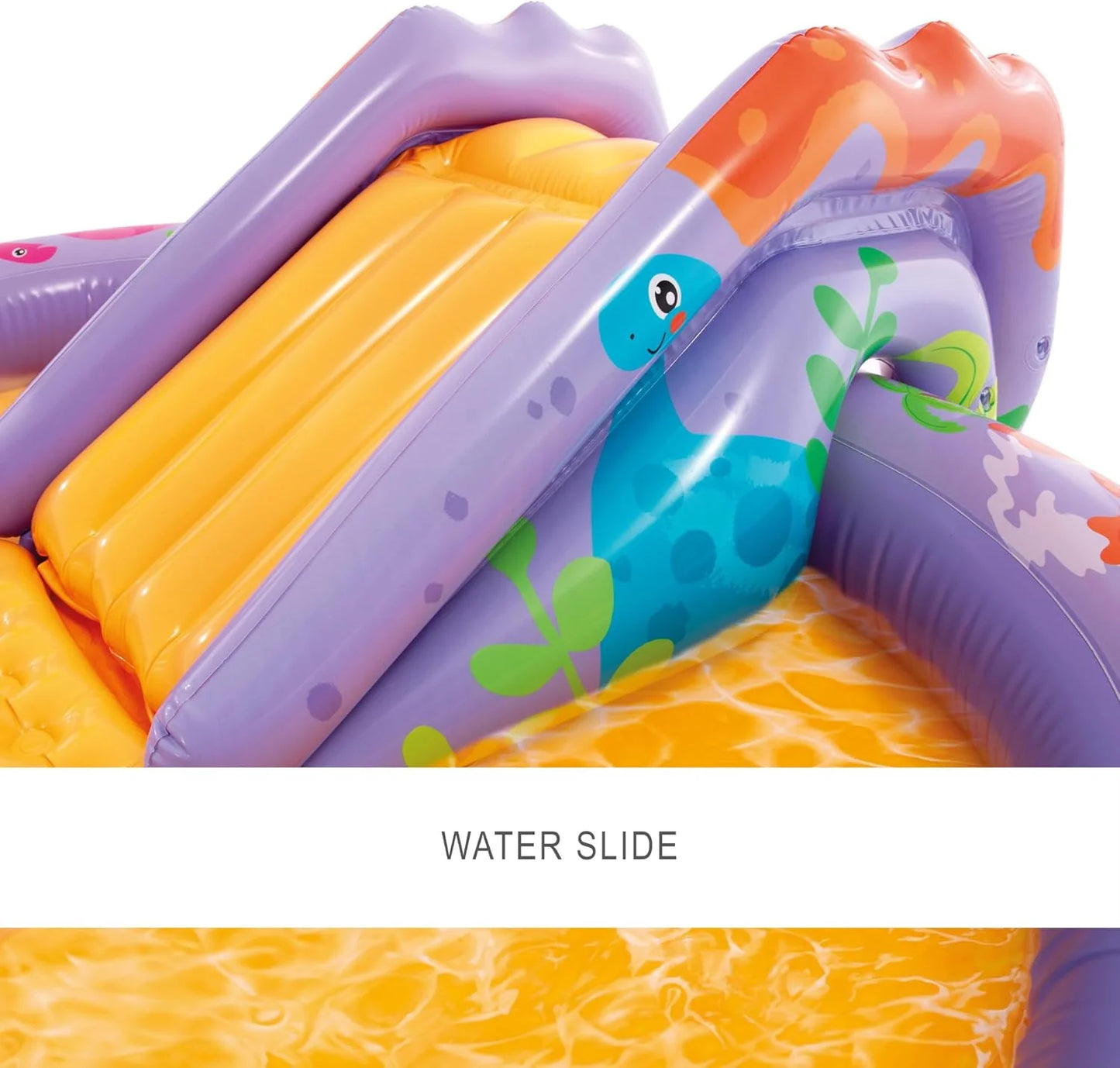 Intex 96" x 78" x 28" Inflatable Jungle Adventure Play Center Spray Kiddie Pool - Backyard Kids Water Slide, Outdoor Blow-Up Splash Pad for Toddlers