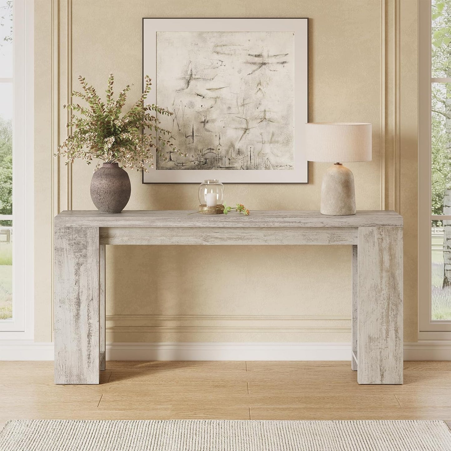 70.9-Inch Long Console Table Narrow Sofa Table Behind The Couch