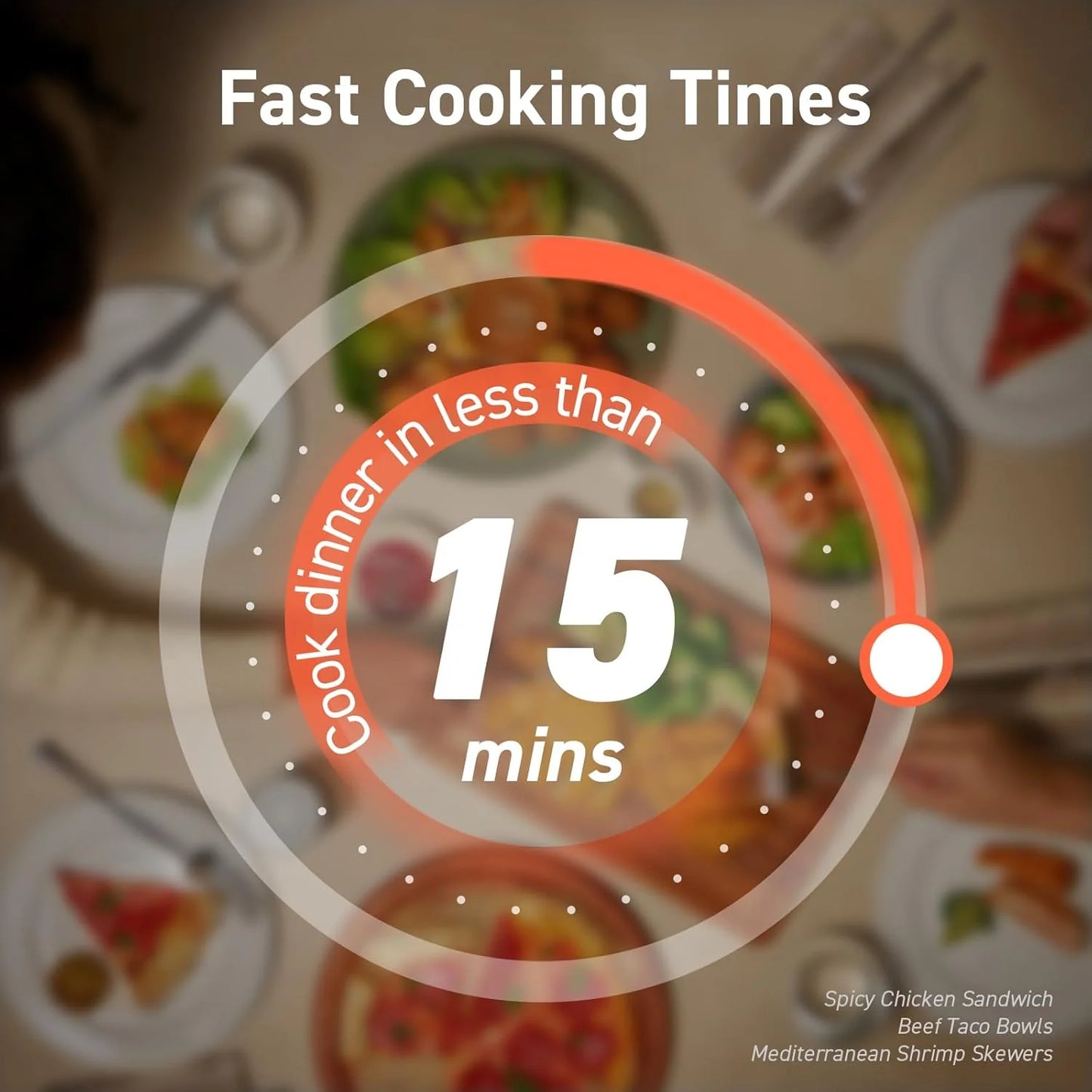 COSORI Air Fryer 9-in-1, Compact & Large 6-Qt, Fast Turbo Modes, 90–450°F Precise Heat for Even Results, Up to 95% Less Oil*, Roast, Bake, Dry, Reheat, Frozen, Broil, Proof, 120V, TurboBlaze, Grey