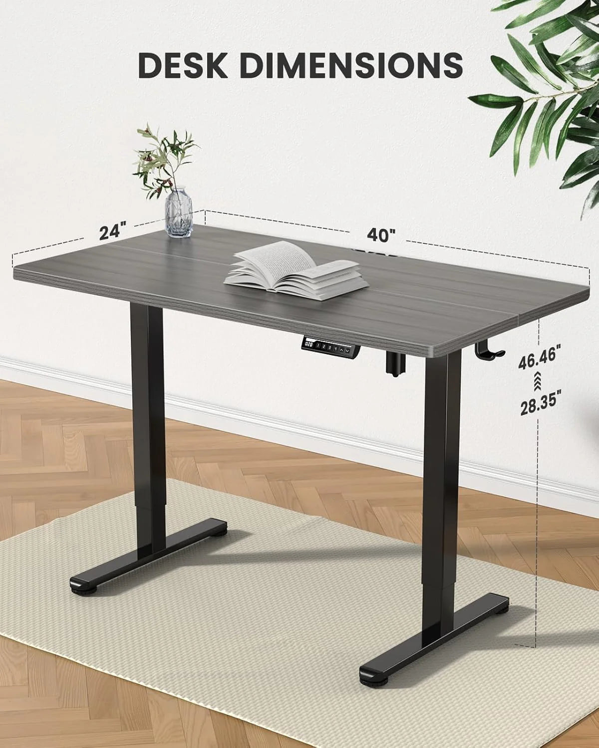 Height Adjustable Electric Standing Desk 47.2 x 23.6 Inches