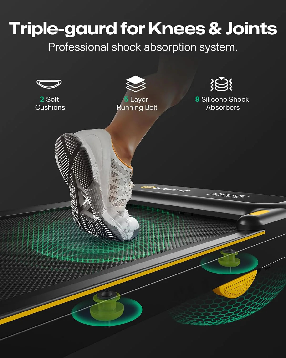 Urevo Strol 2E Smart 2-in-2 Folding Treadmill Dual LED Display