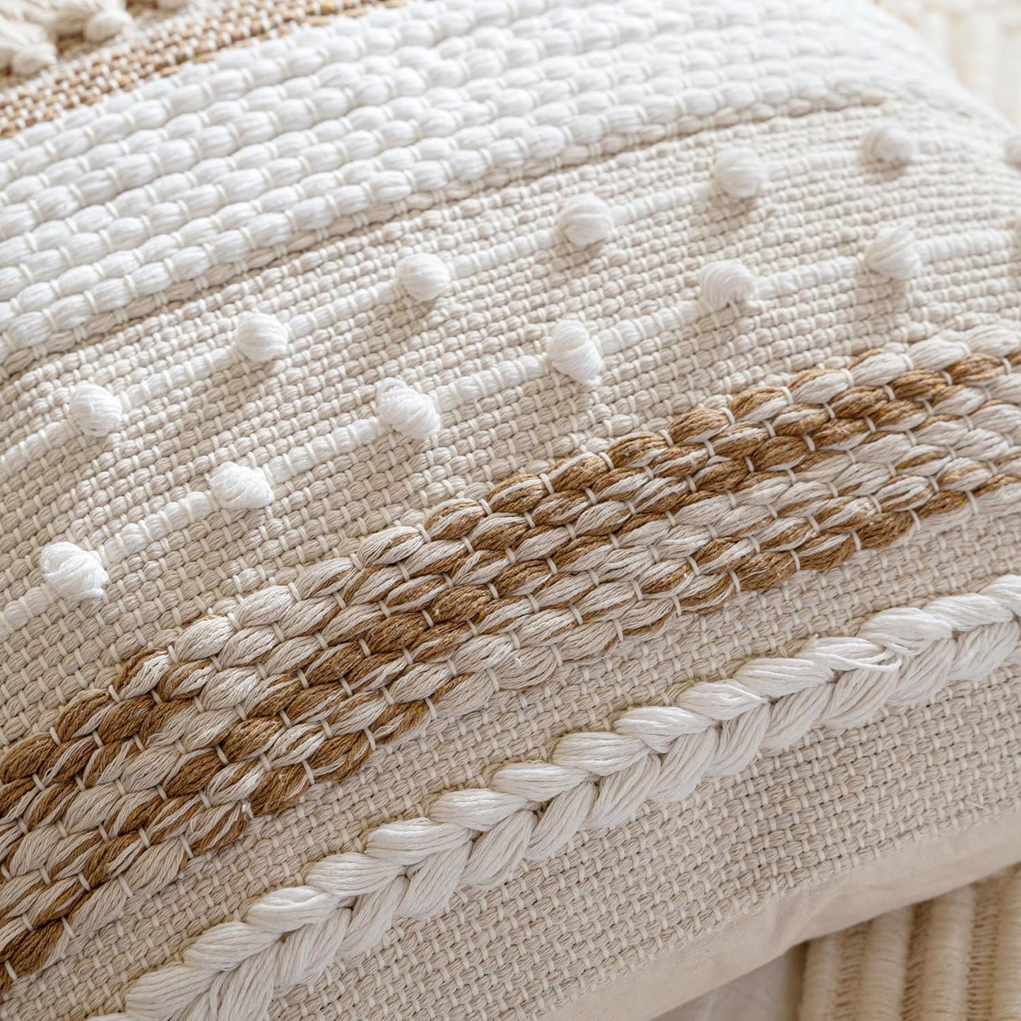 Blue Boho Decorative Throw Pillow Cover 20x20