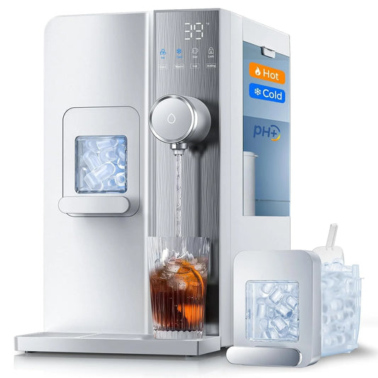 Ice Maker Water Filter 3 in 1 Countertop Instant Hot and Cold Water