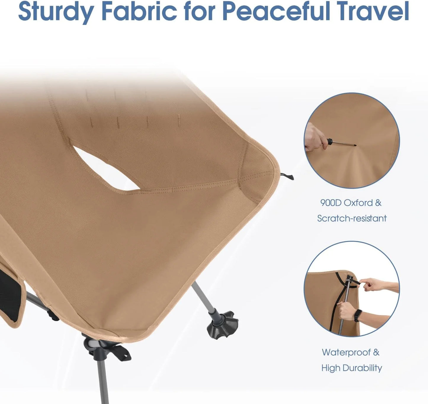 Portable Camping Chair Plus Folding Chair for Backpacking and Hiking