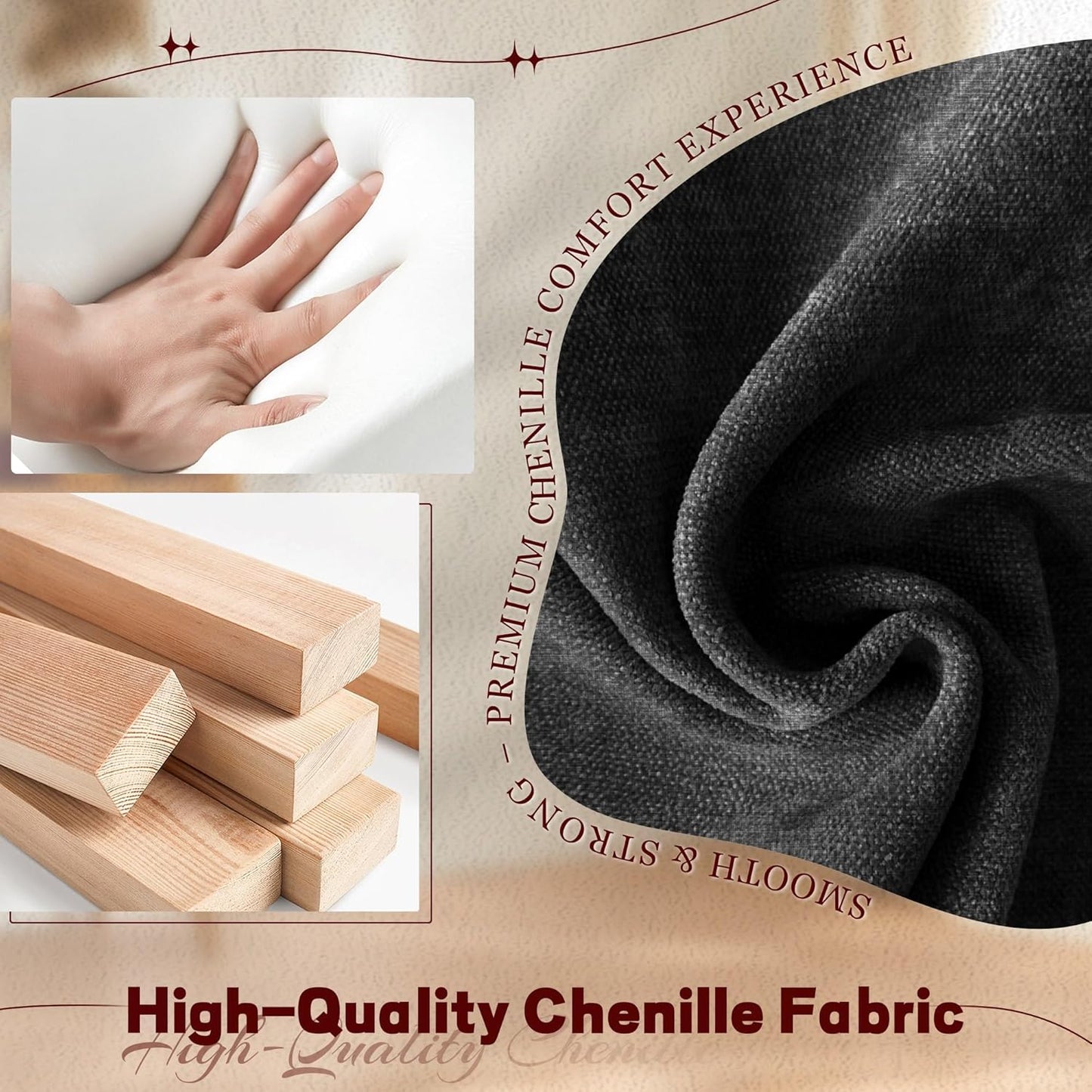 Adult rocking chair, gliding recliner, 360° rotating rocking chair with massage and heating function