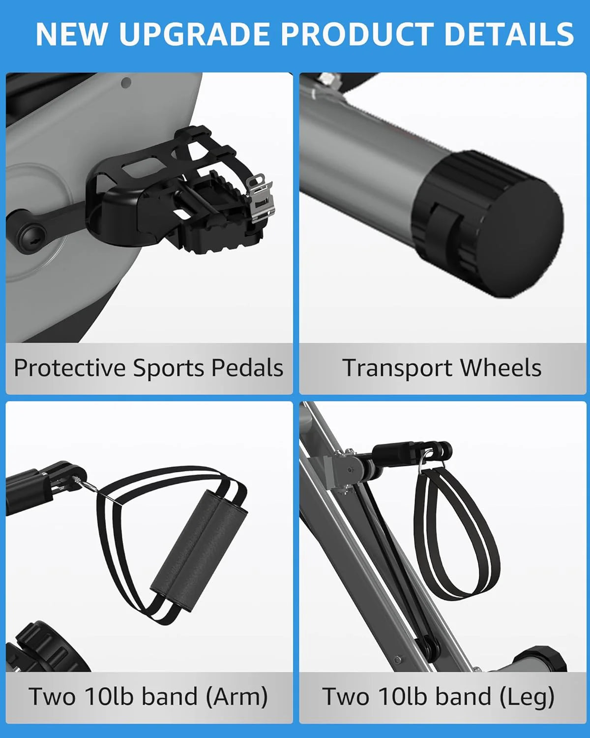 Foldable Exercise Bike Stationary Bikes for Home, 5 IN 1 Indoor Workout Bike, Cycling Bike with 16-Level Quiet Magnetic Resistance, 6.6 LBS Flywheel and 300LBS Capacity, 2025 Designed 817 X-bike