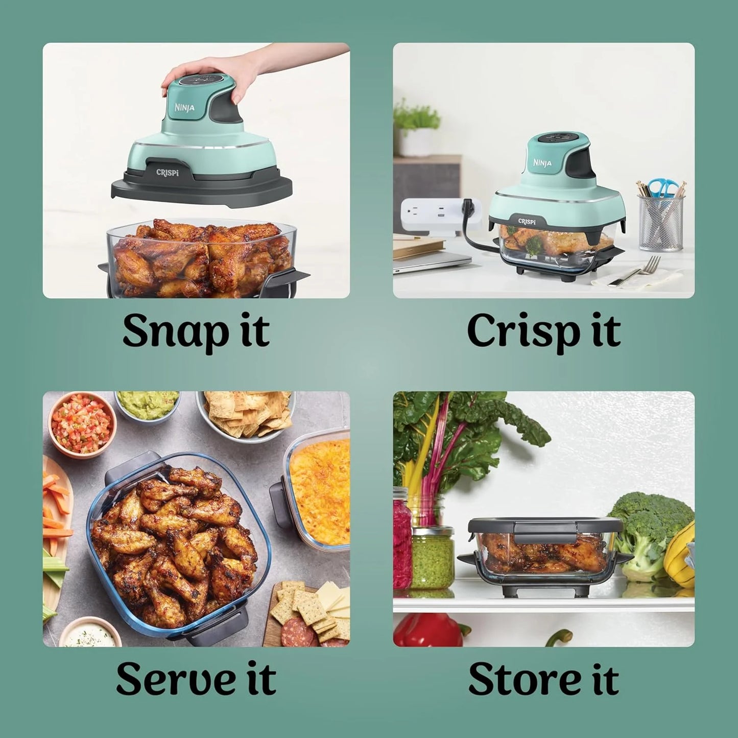 Crispi Air Fryer Microwave Freezer & Dishwasher Safe