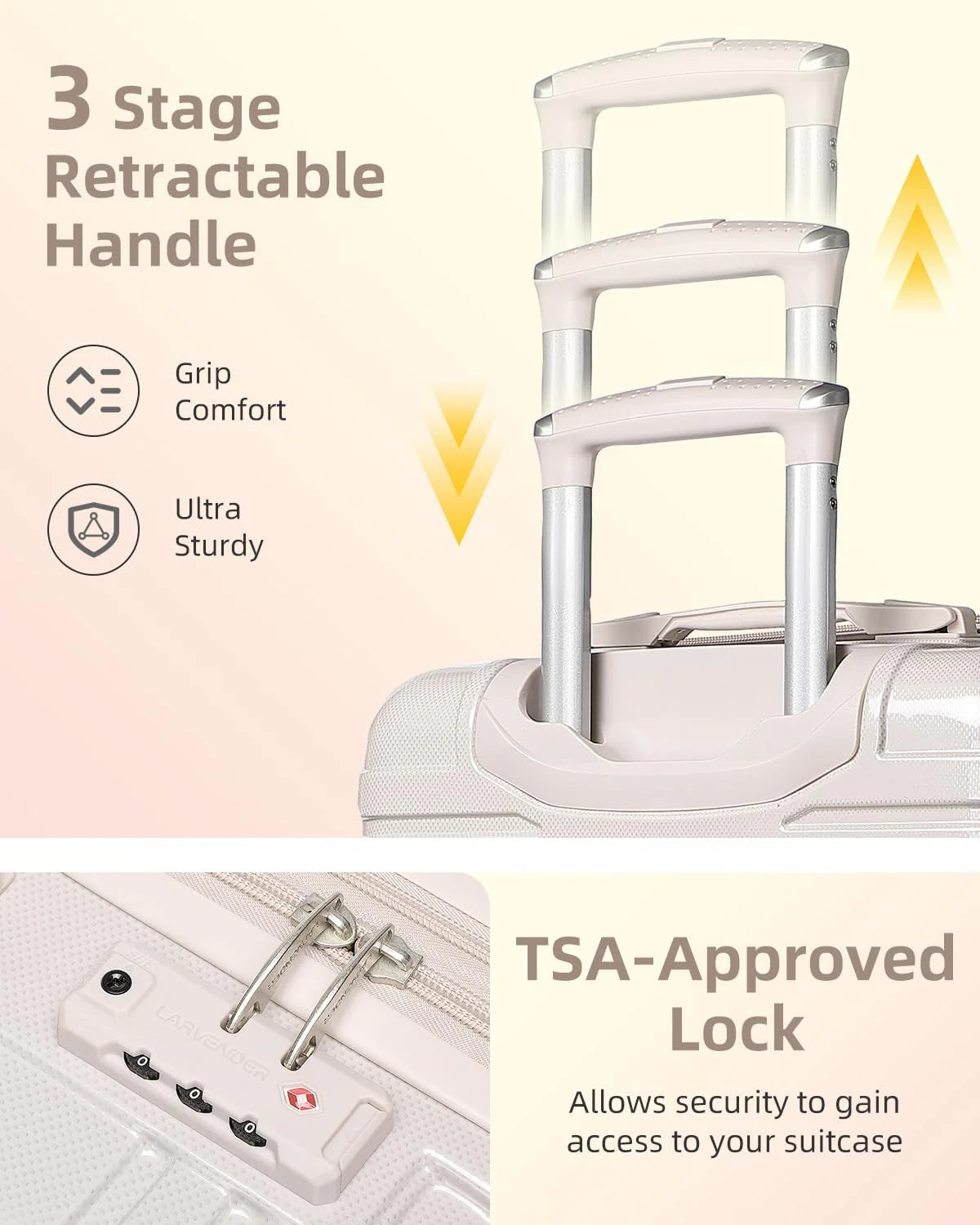 6-piece luggage set, expandable hardshell suitcase set with spinner wheels, lightweight rolling luggage set
