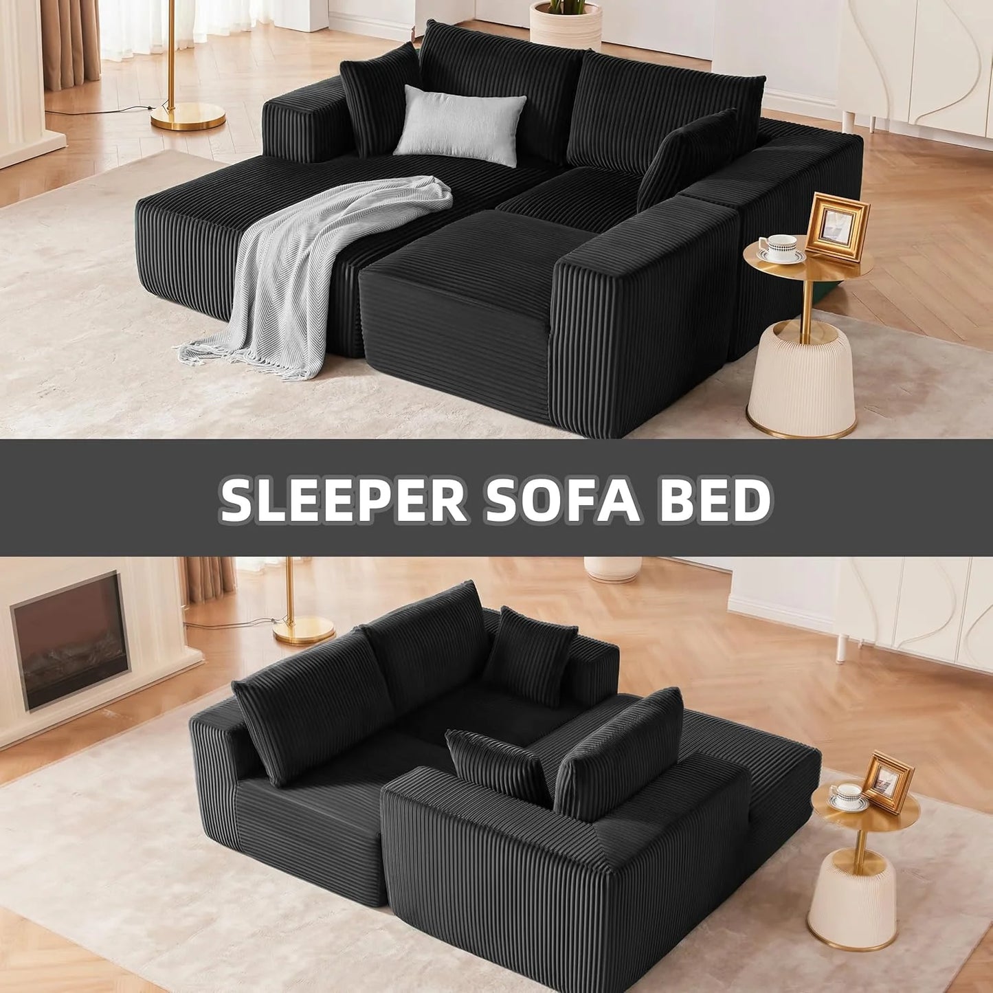 108 inch sectional sofa, cloud sectional sofa with deep seat, modern sectional L shaped sofa