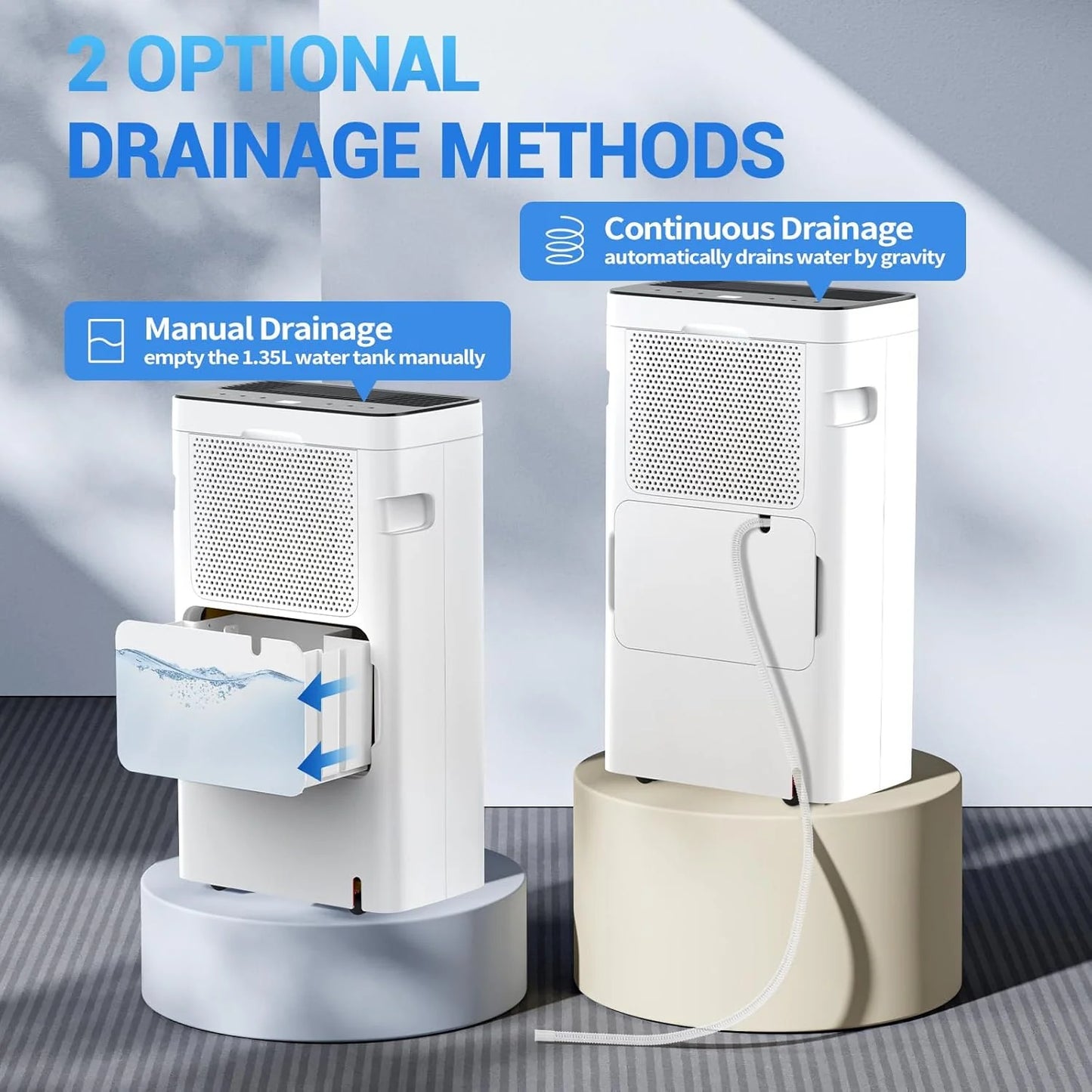 AIRPLUS 1,500 Sq. Ft Dehumidifier for Basement, 30 Pints Powerful Dehumidifier for Home, Large Rooms, Bedrooms, Sufficient Capacity Water Tank with Drain Hose (AP1907)