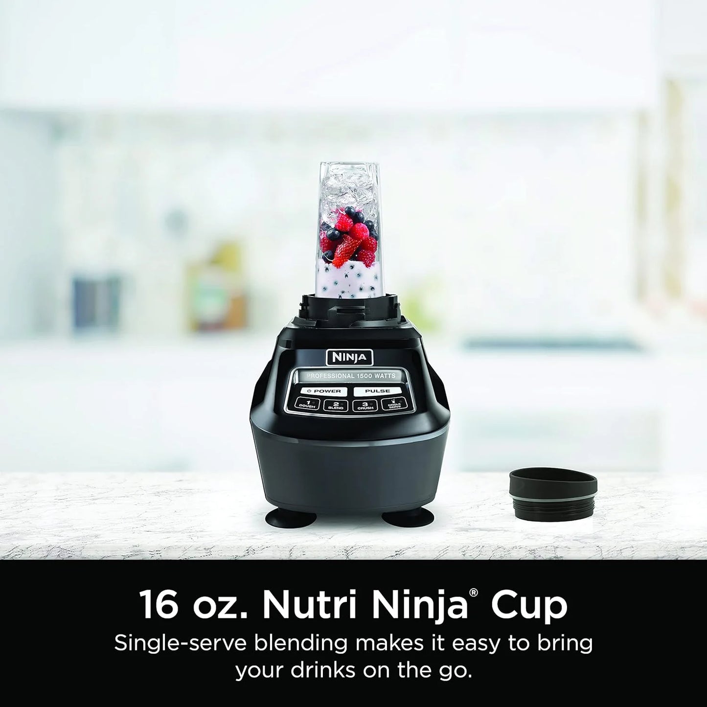 Ninja Mega Kitchen System, 1500-Watt, 72-Ounce Full-Size Blender and 8-Cup Food Processor with (2) 16-Ounce To-Go Cups