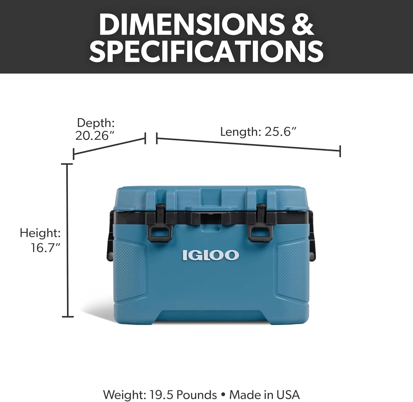 Igloo 52Qt Wheeled Cooler, Insulated Hard Shell Ice Chest