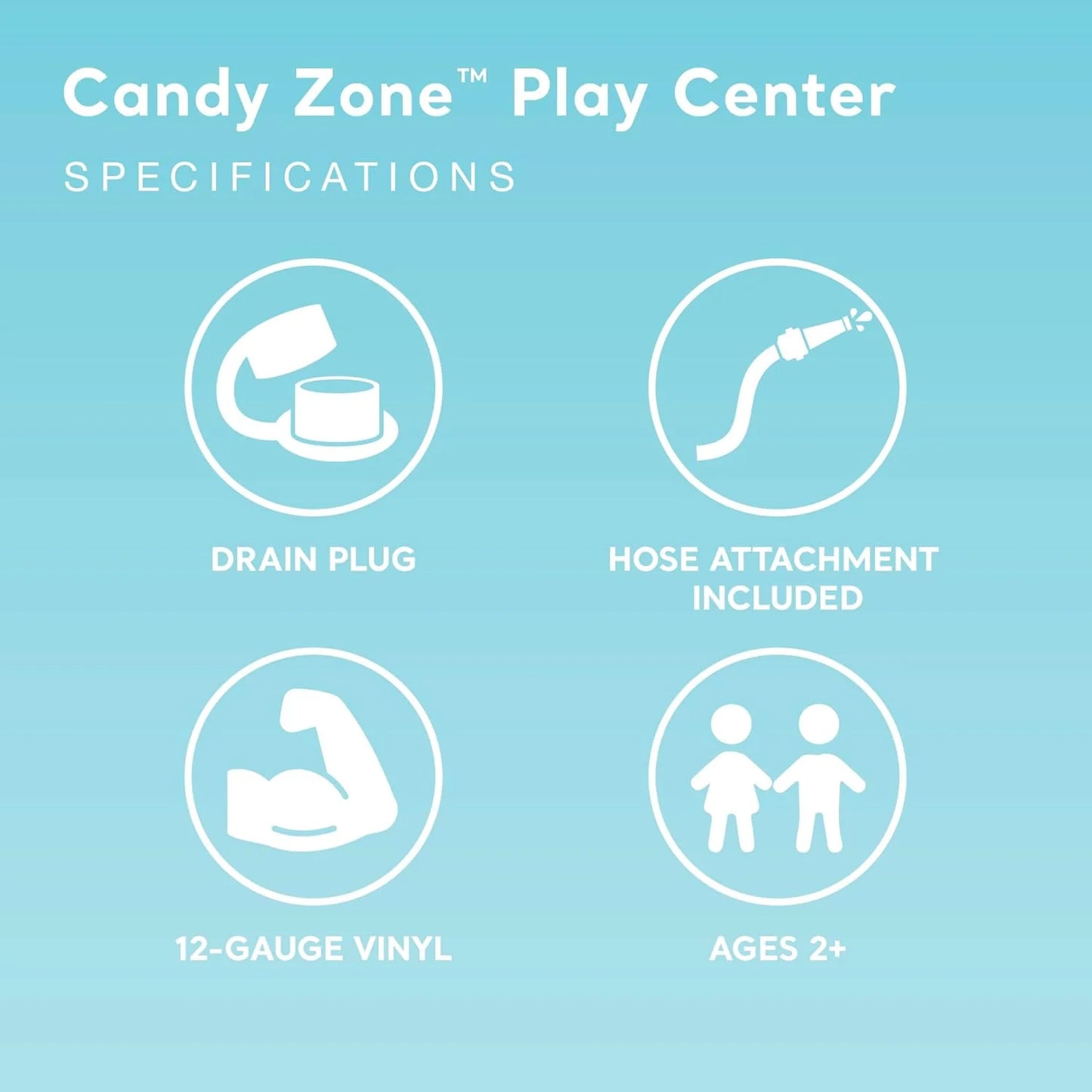 Intex 96" x 78" x 28" Inflatable Jungle Adventure Play Center Spray Kiddie Pool - Backyard Kids Water Slide, Outdoor Blow-Up Splash Pad for Toddlers