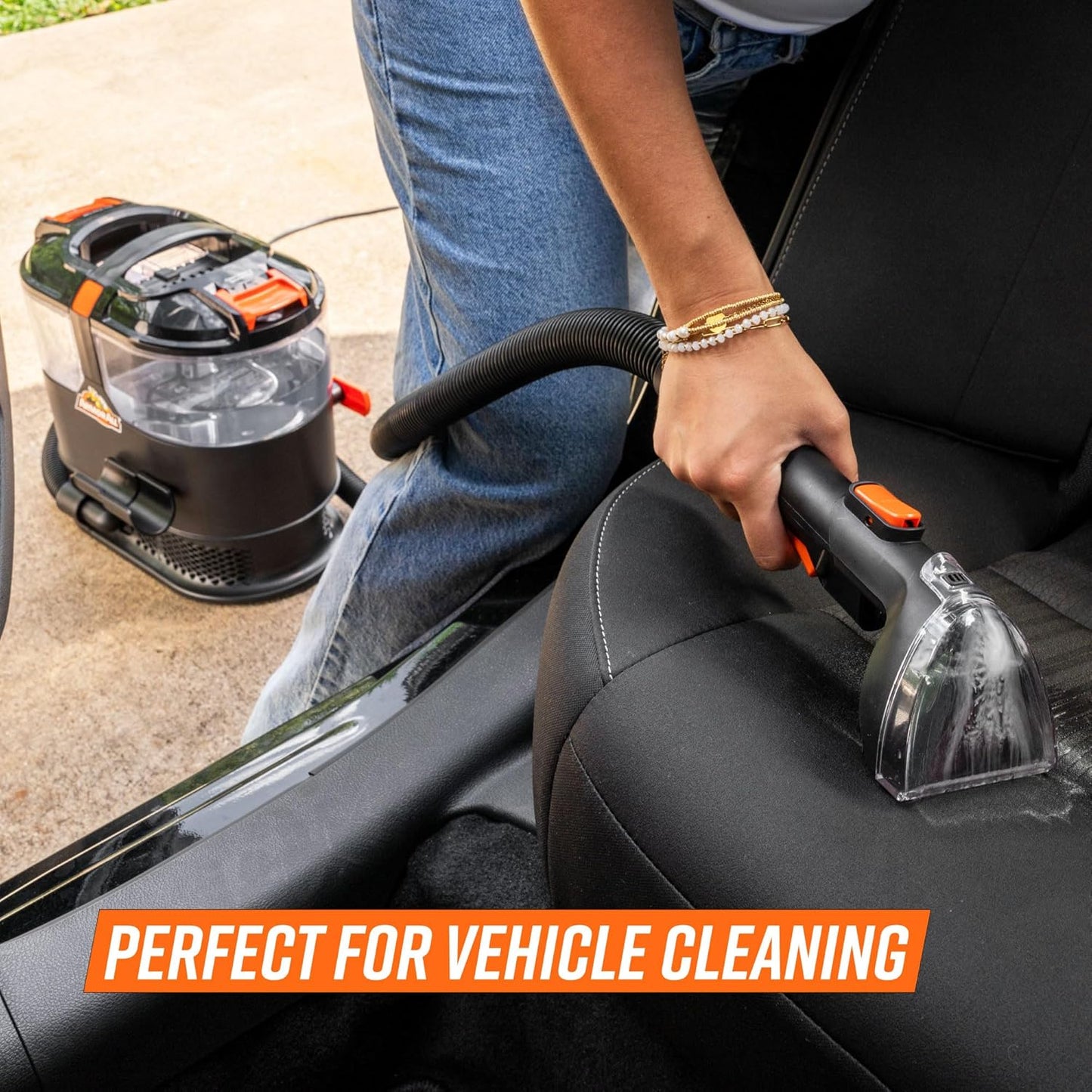 7 Amp Portable Spot Cleaner for Car Cleaning, Carpet and Upholstery Stain Removal