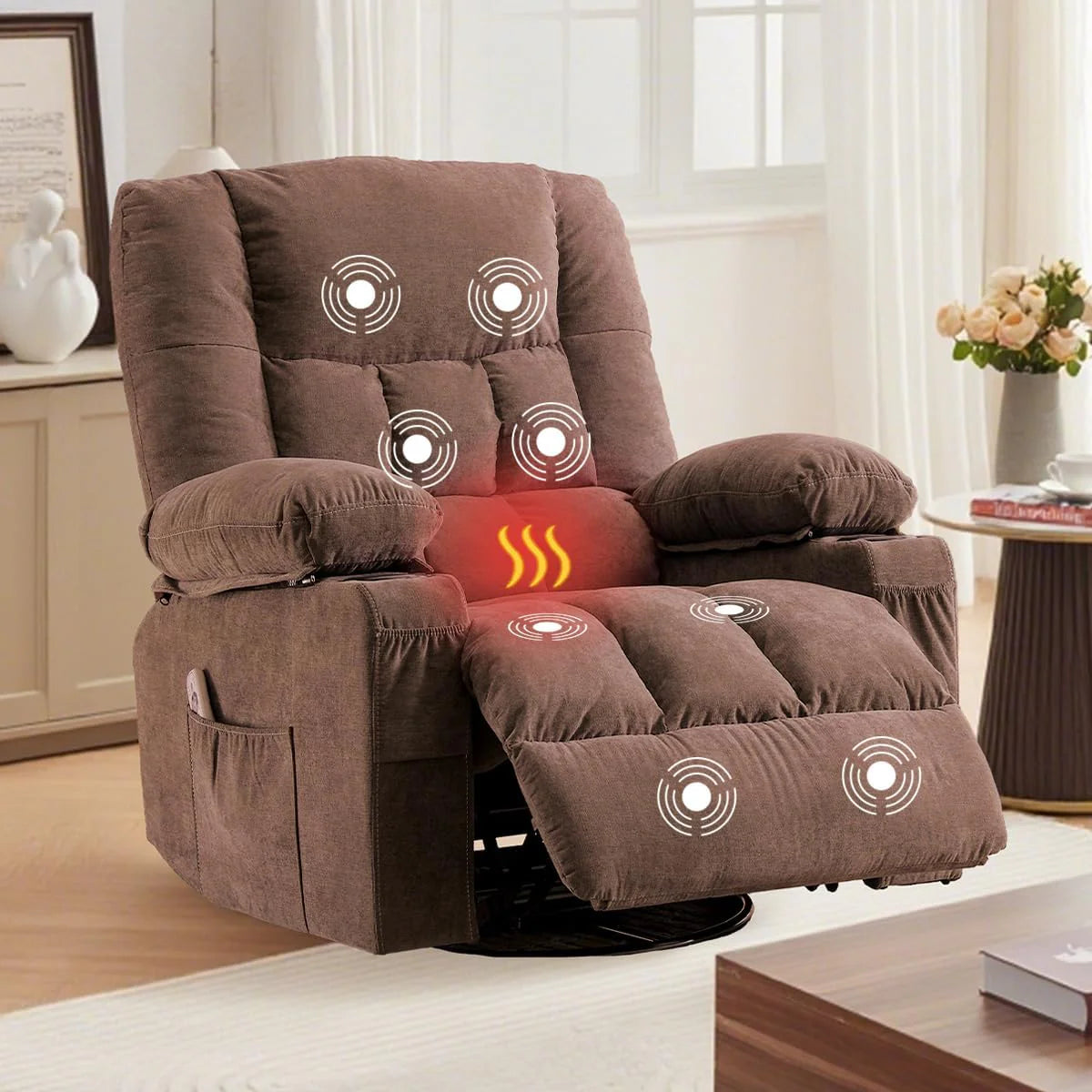 Recliner Loveseat with Cup Holders for Living Room