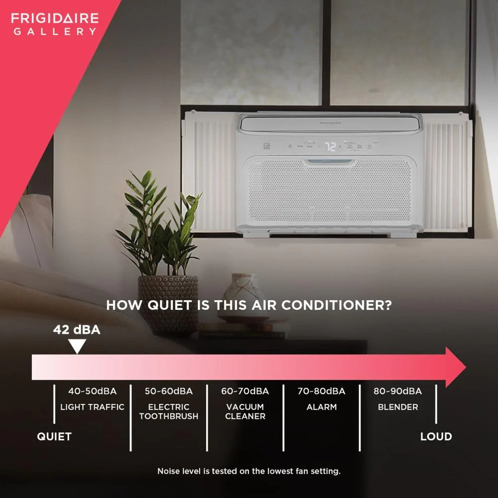 Frigidaire GHWQ103WC1 Inverter Quiet Temp Room Air Conditioner, 10,000 BTU with Wi-Fi Connected, Works with Alexa, Energy Star Certified, Easy-to-Clean Washable Filter, in White