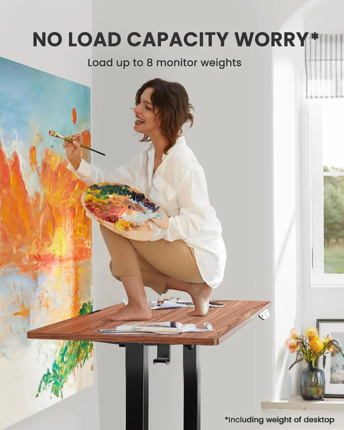 Height Adjustable Electric Standing Desk 47.2 x 23.6 Inches