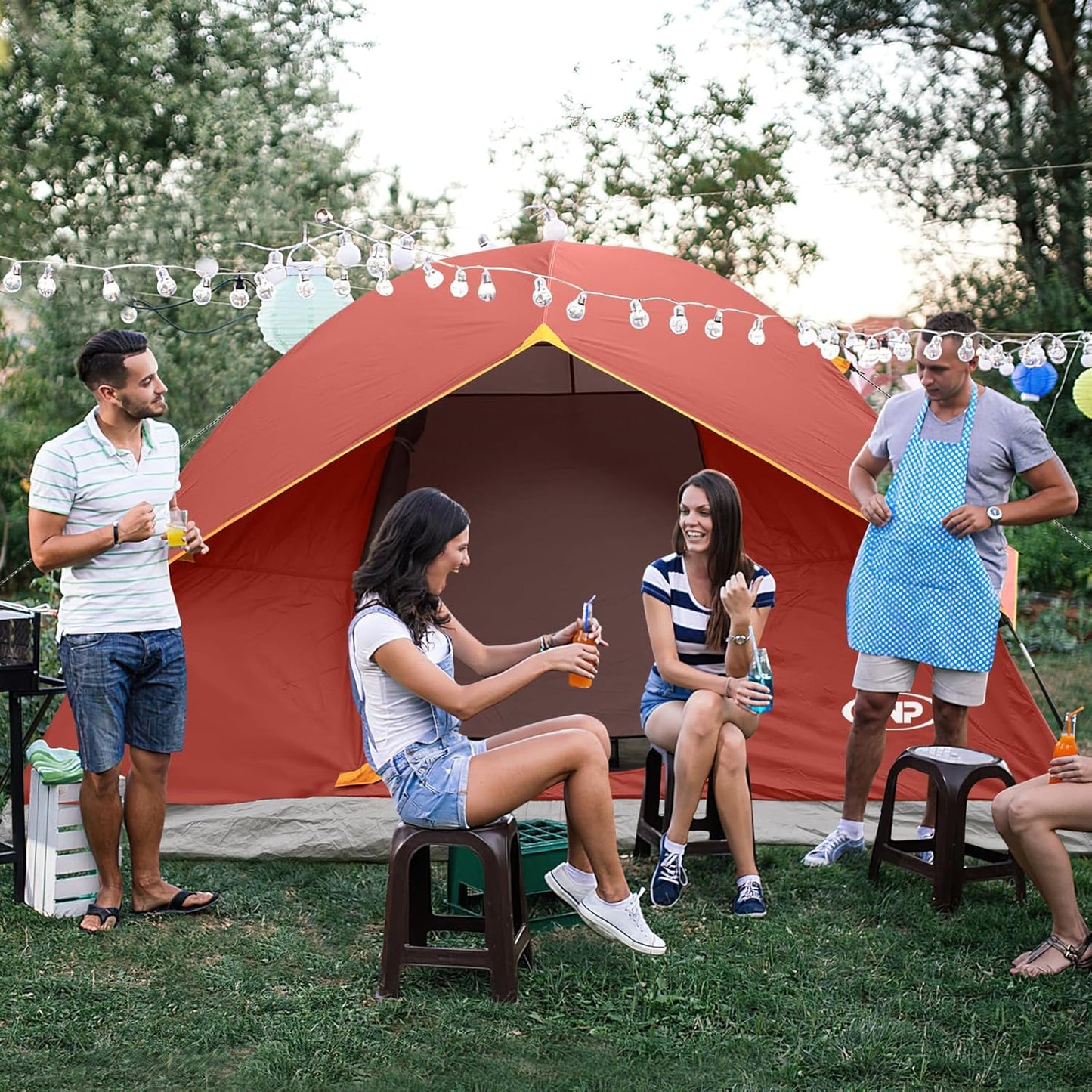 Camping Tent 2/3/4/6 Person Dome Tent Portable Camping Tent for Outdoor and Backpacking Beach