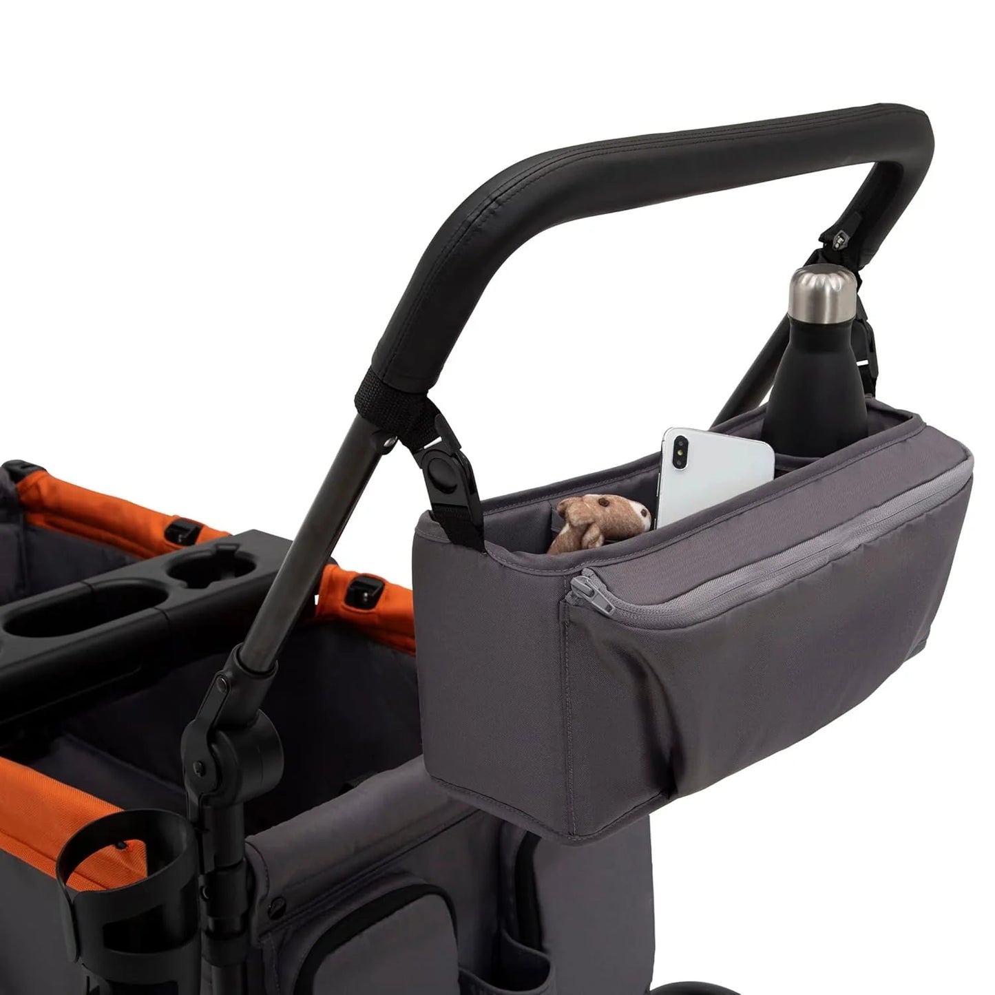 Jeep Sport All-Terrain Stroller Wagon by Delta Children - Includes Canopy, Parent Organizer, Adjustable Handlebar, Snack Tray & Cup Holders, Grey/Olive Green