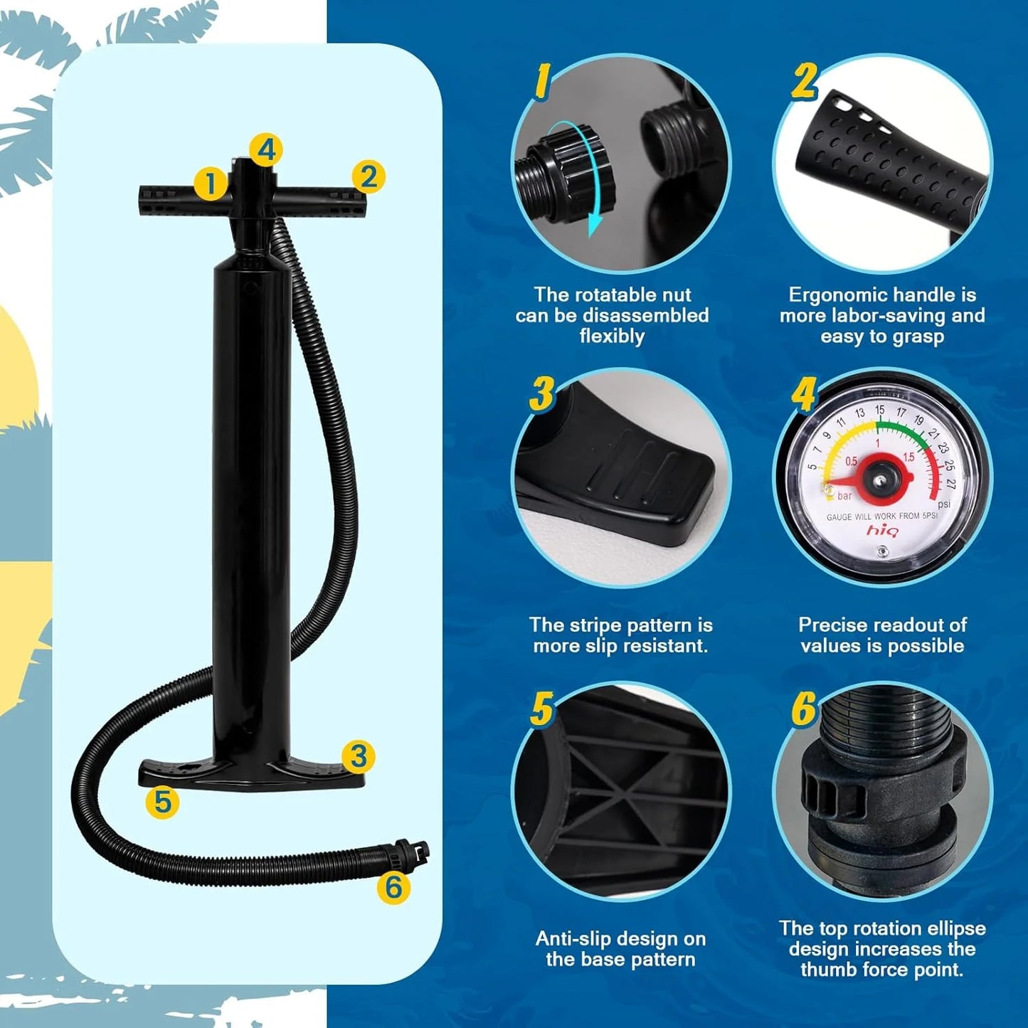 FunWater Inflatable Stand Up Paddle Board with Premium SUP Paddle Accessories, Non-Slip EVA Deck, 11'/10'6' Paddle