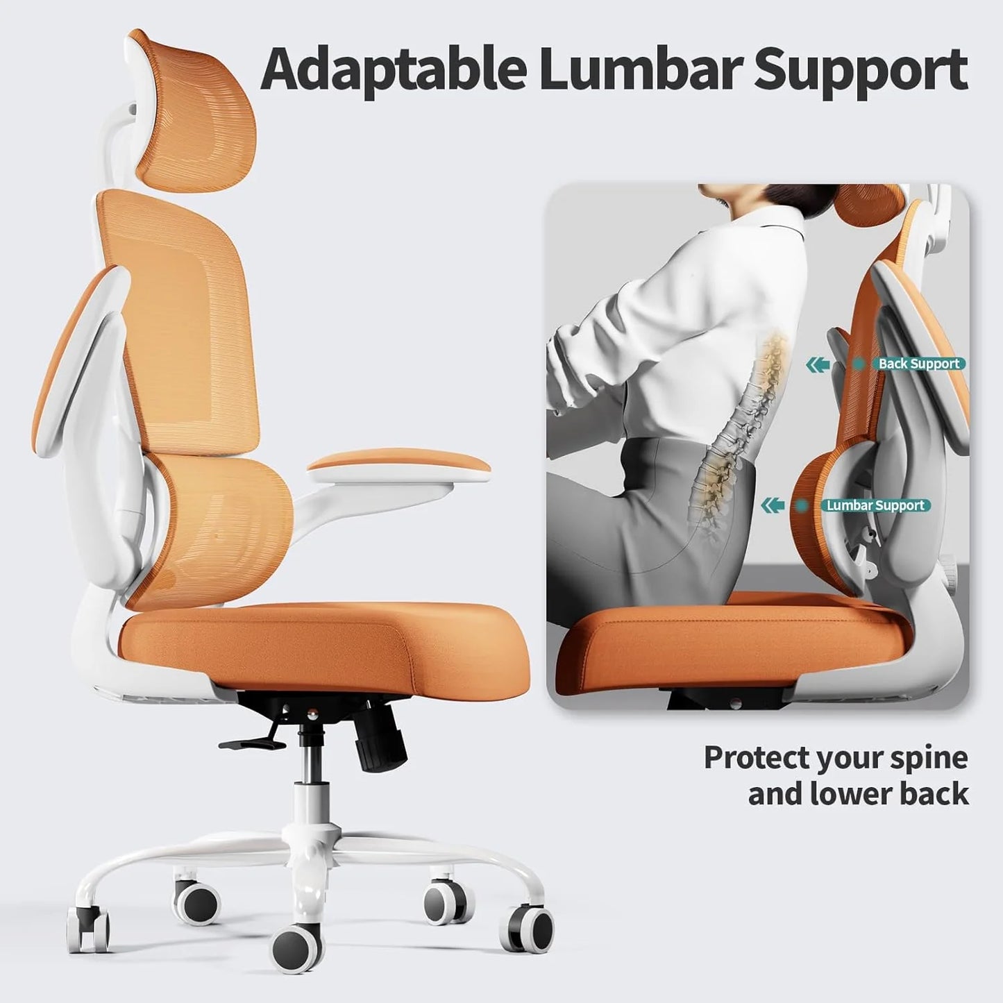 TRALT Office Chair Ergonomic Desk Chair 330 lbs Home Gaming Chair with Wheels