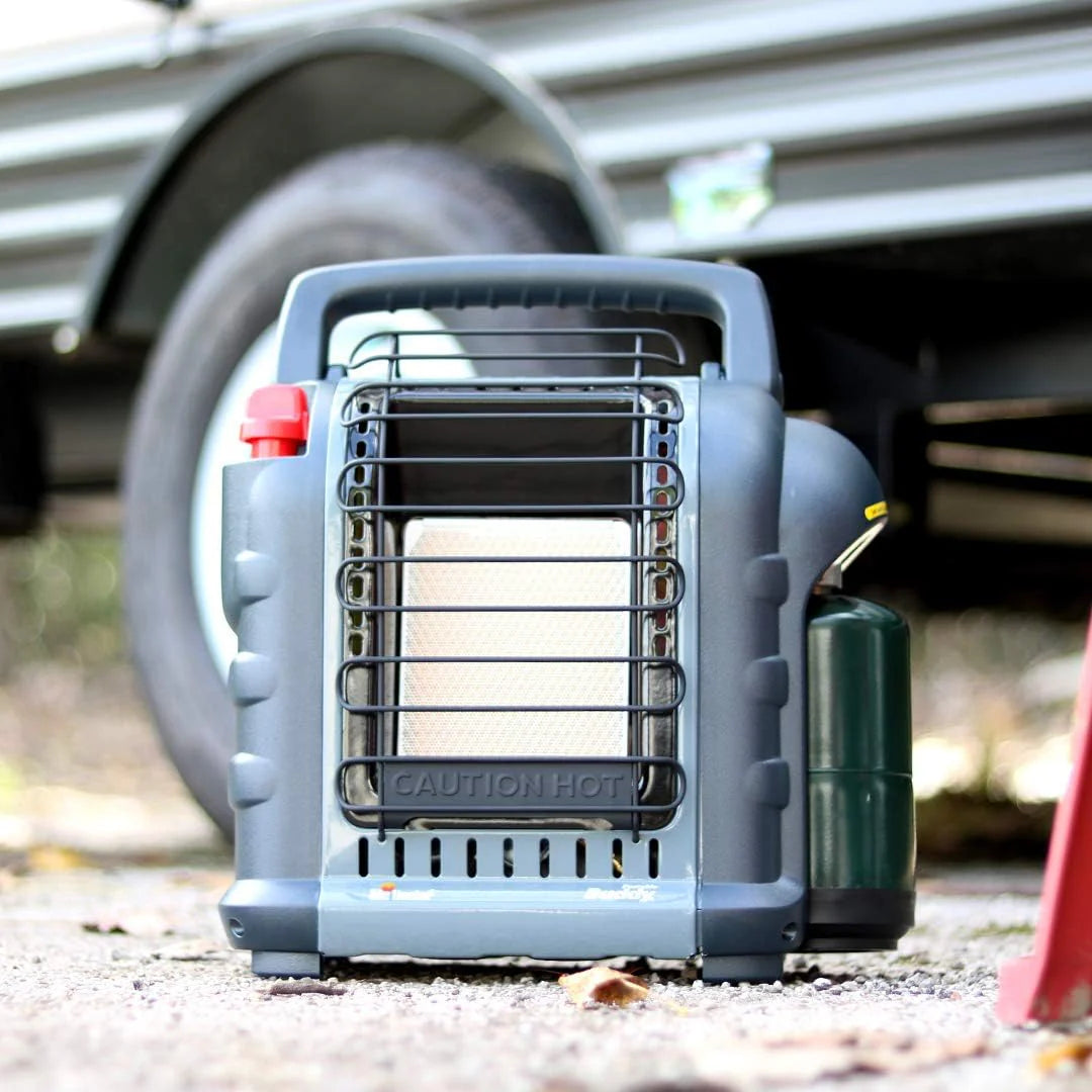 Portable Propane Radiant Heater, 4,000-9,000 BTU, for campers, workshops, patios, and more