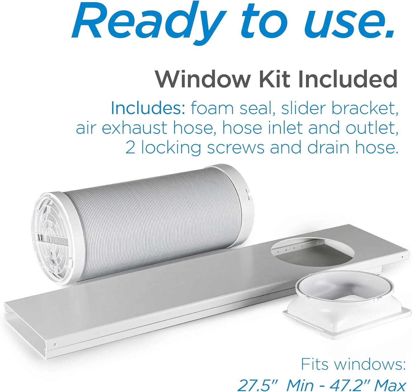 BLACK+DECKER 10,000 BTU Portable Air Conditioner for Rooms up to 450 Sq. with Remote Control, White