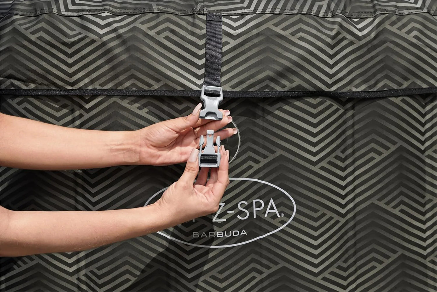 Bestway SaluSpa Miami EnergySense AirJet Inflatable Hot Tub Spa (71" x 26") | Portable Hot Tub with 2 Covers (1 Energy-Efficient Thermal Cover and 1 Standard Cover) | Fits Up to 2-4 Persons | Black