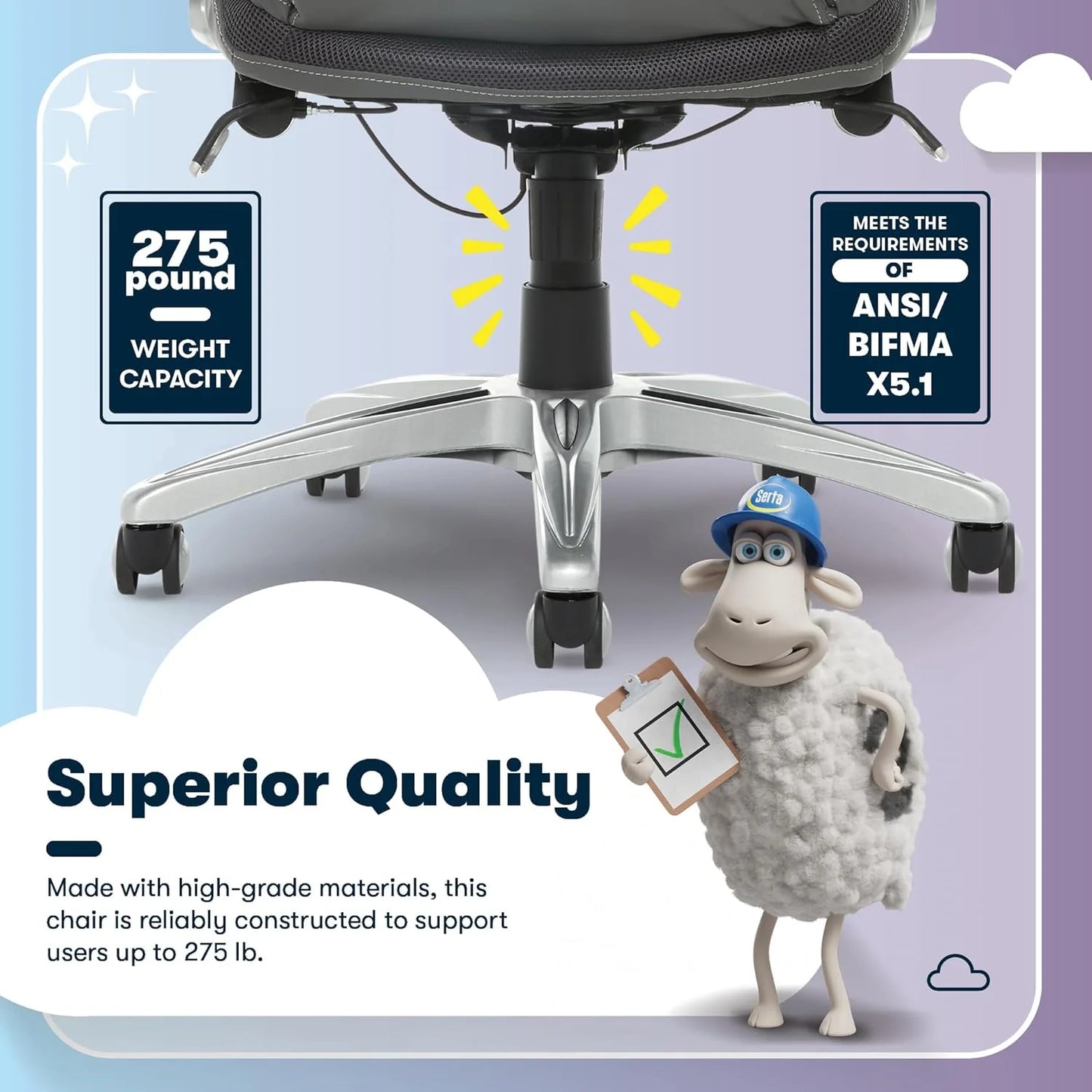 Executive office chair, ergonomic computer desk and chair