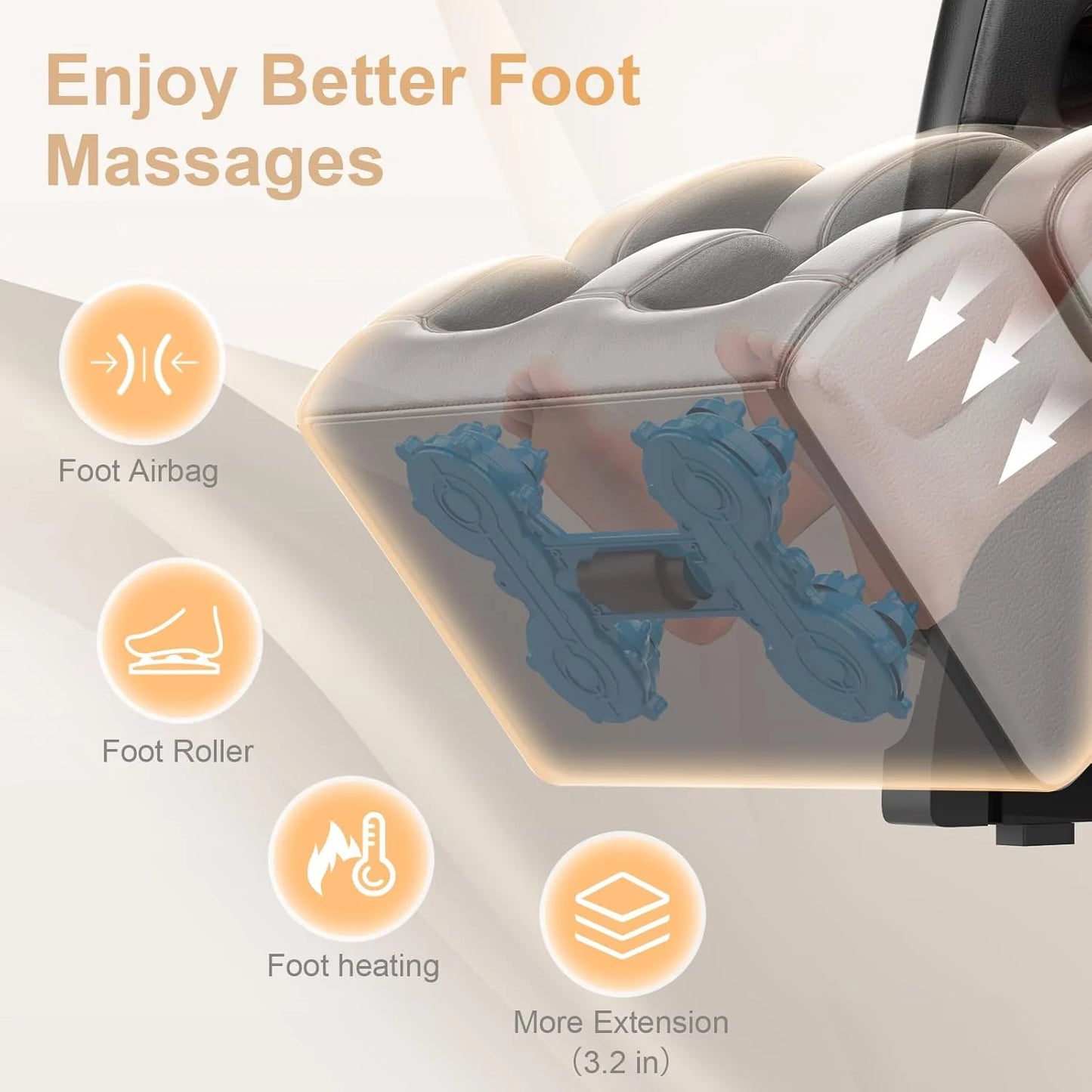 2025 Massage Chair Full Body, Zero Gravity Massage Chair with 10 Fix Rollers, Heating, Foot Massage, Auto Modes, Bluetooth Speaker, Touch Screen Controller (Black & Brown)