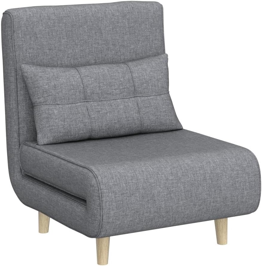 3-in-1 sleeper chair bed, convertible chair bed futon sofa with adjustable backrest