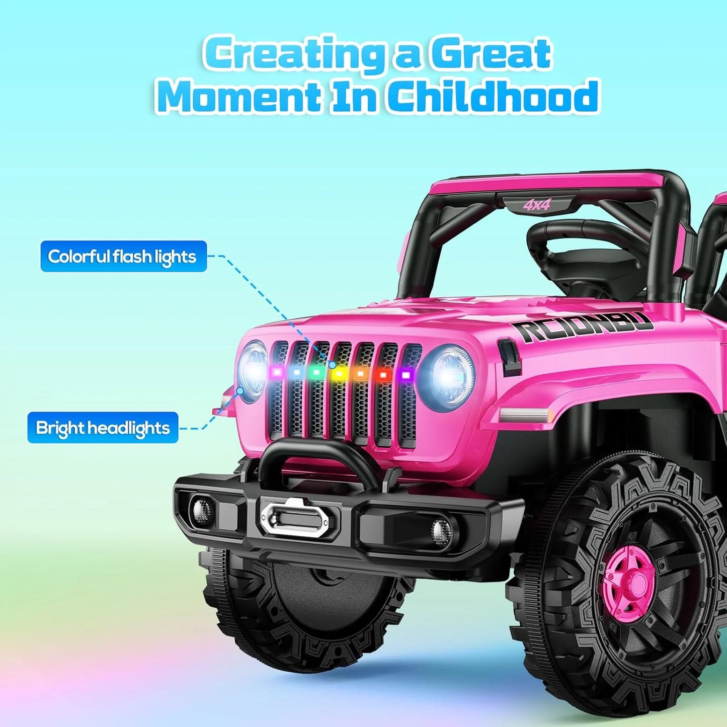 SEALIGHT 12V Children's Driving Truck Model 380 Watt Motor Emergency Braking Function