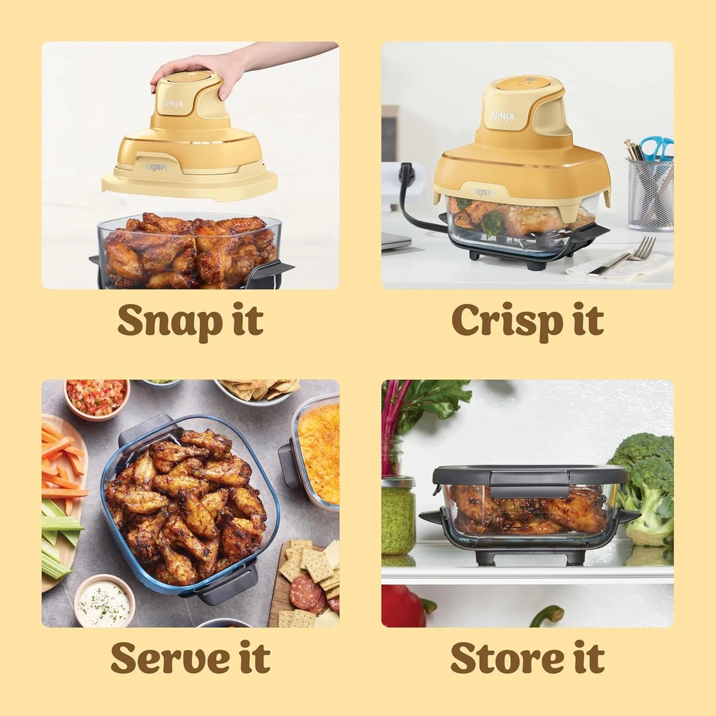 Crispi Air Fryer Microwave Freezer & Dishwasher Safe