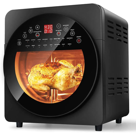 Air Fryer Toaster Oven, 16-in-1 Air Fryer Toaster Oven, Large Convection Roaster with Rotisserie & Dehydrator