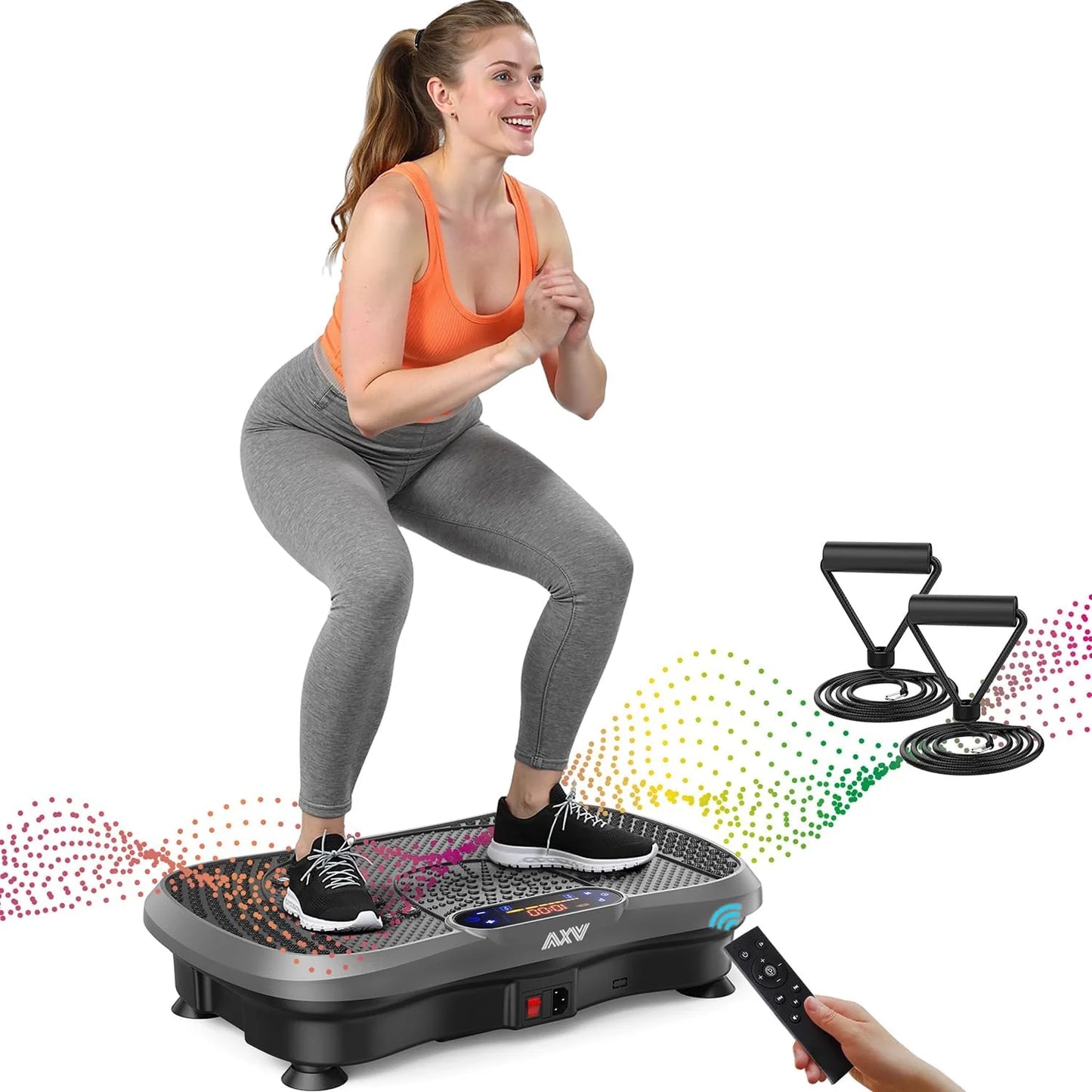 AXV Vibration Plate Fitness Platform Trainer Suitable for men and women to lose weight and burn fat at the gym