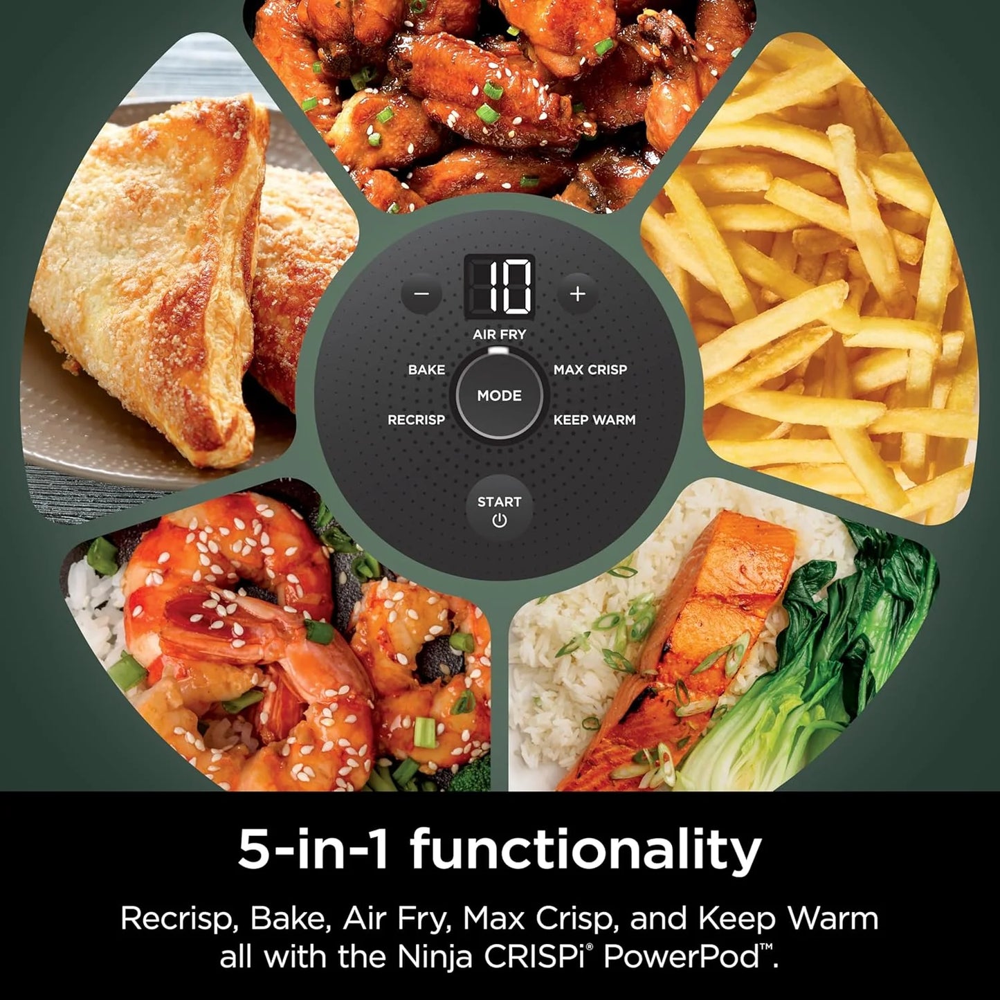 Crispi Air Fryer Microwave Freezer & Dishwasher Safe