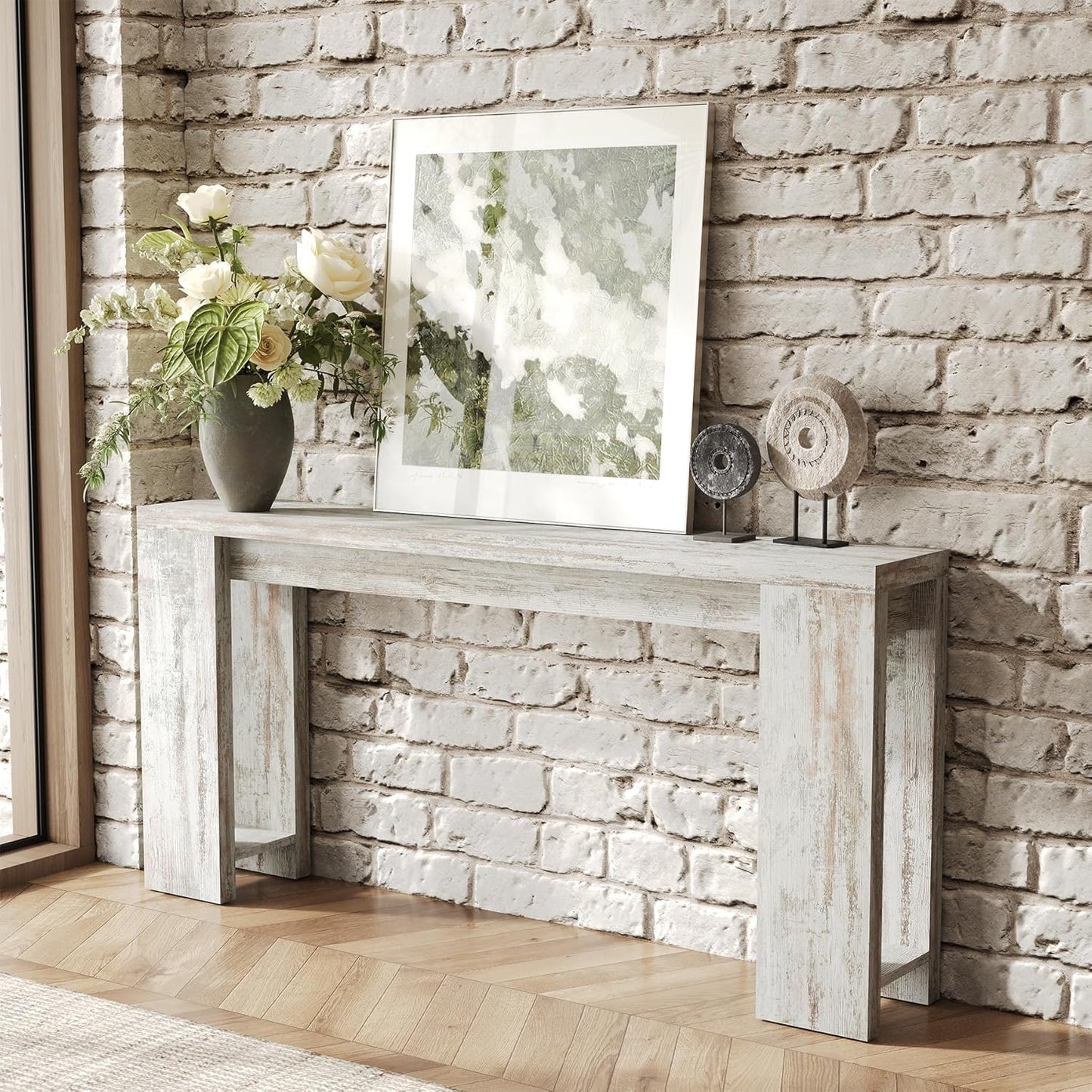 70.9-Inch Long Console Table Narrow Sofa Table Behind The Couch